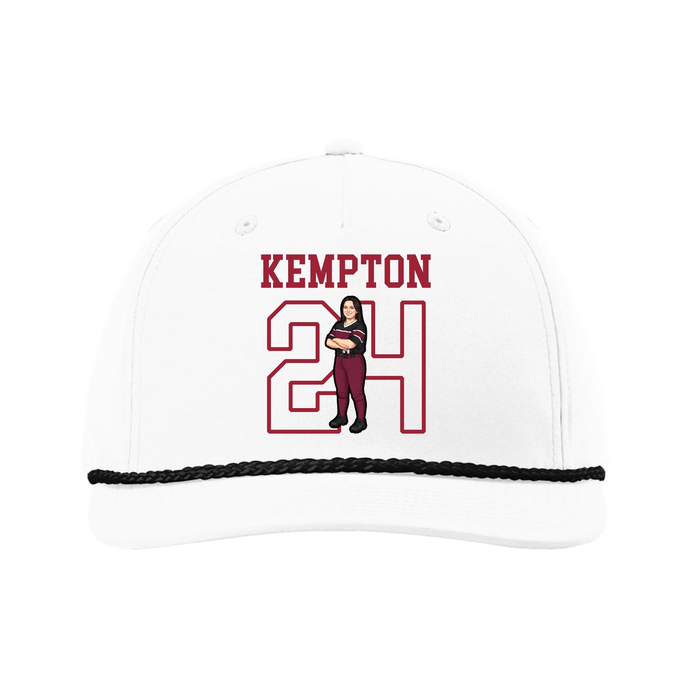 Five-Panel Classic Rope Cap — Shirsey in White