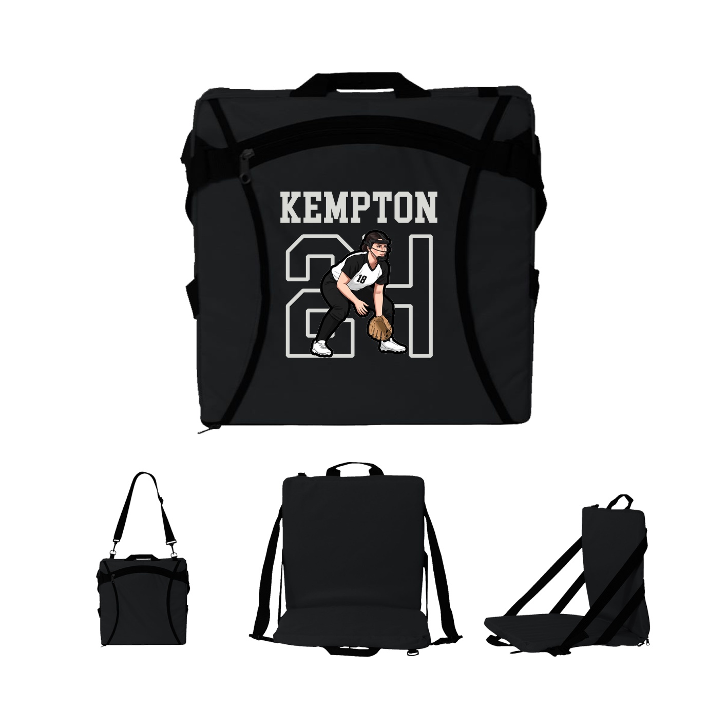 Folding Stadium Seat — Shirsey in Black