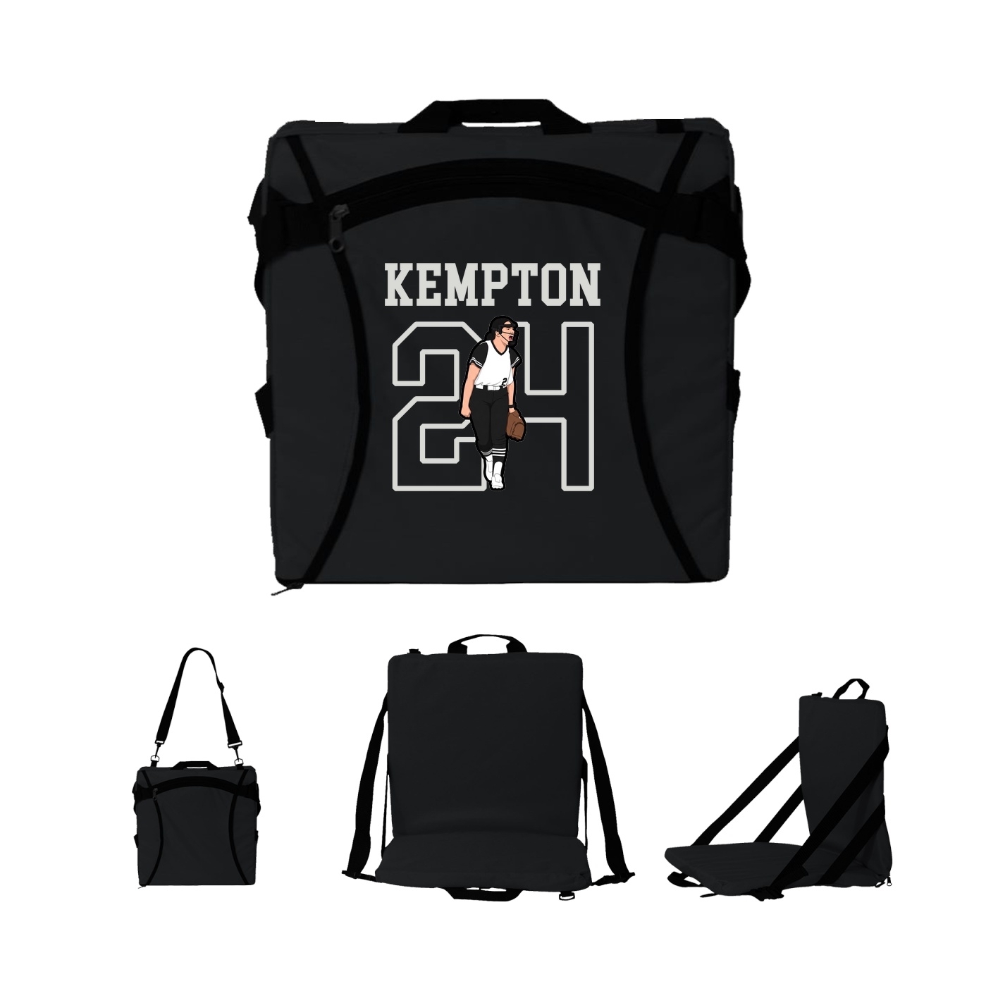 Folding Stadium Seat — Shirsey in Black