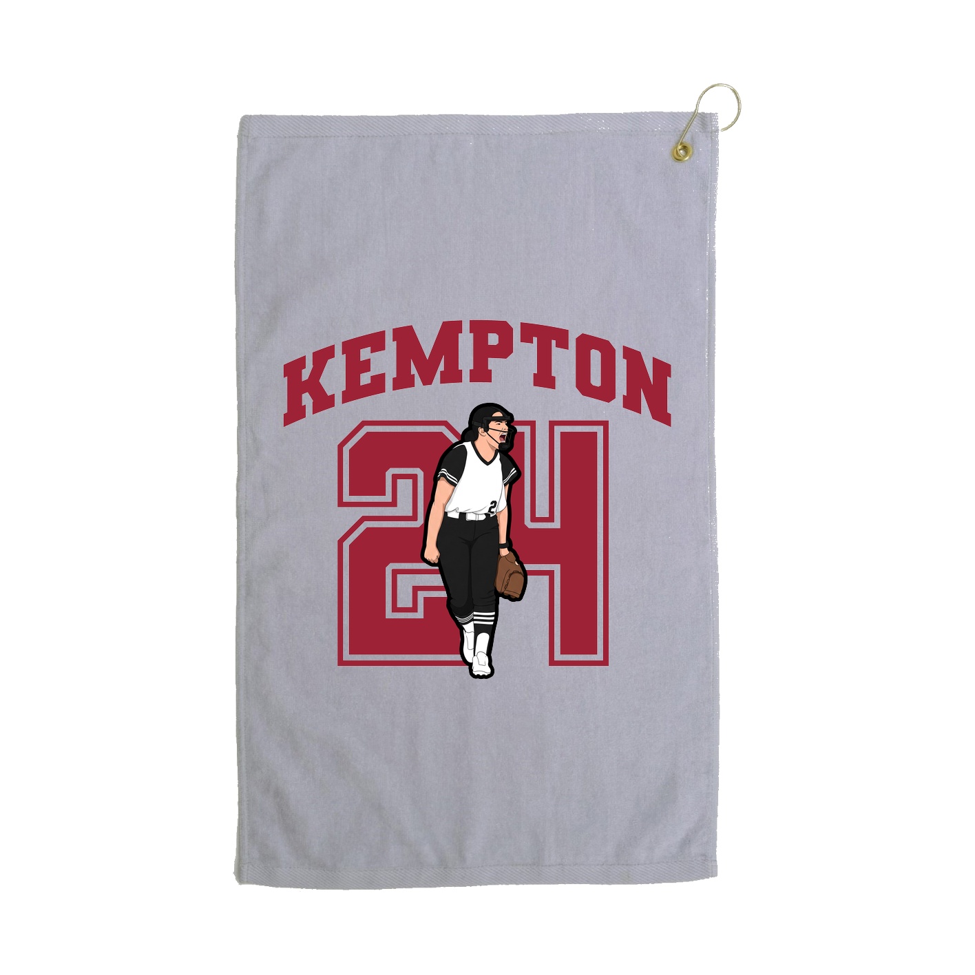 Golf Towel — Number in Grey