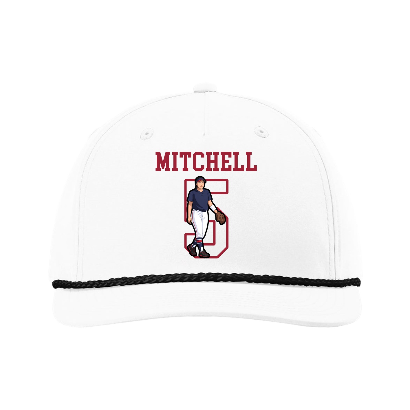 Five-Panel Classic Rope Cap — Shirsey in White