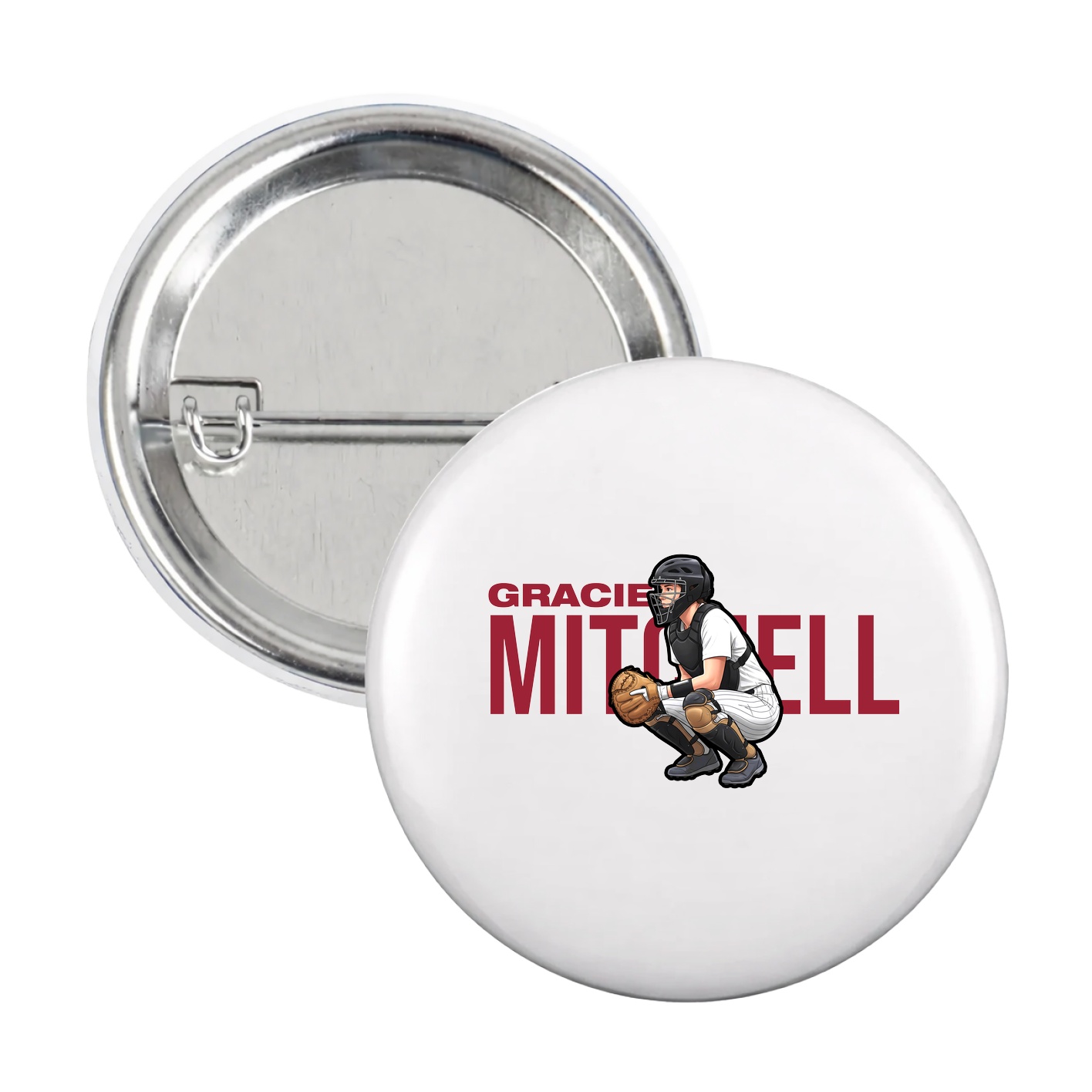 Game Day Button — Player Name in White