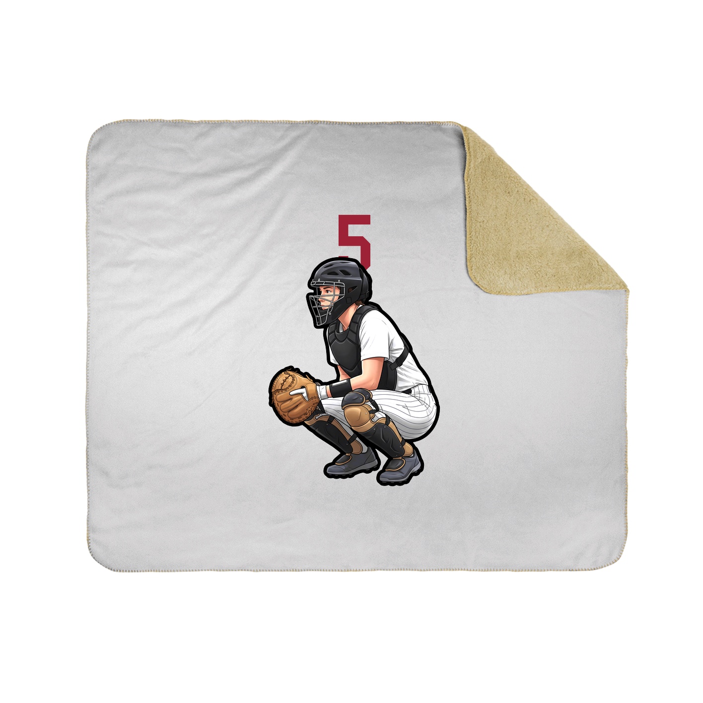 Throw Blanket — Number Top in White