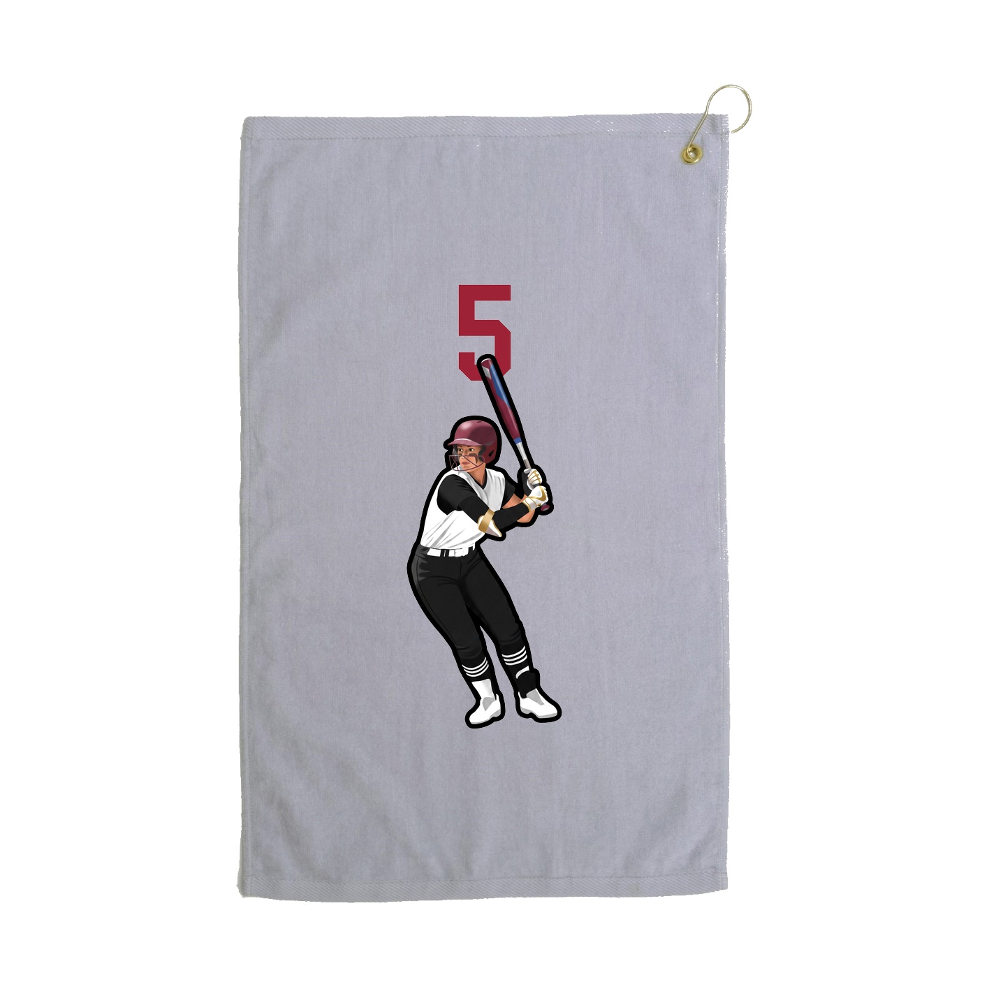 Golf Towel — Number Top in Grey