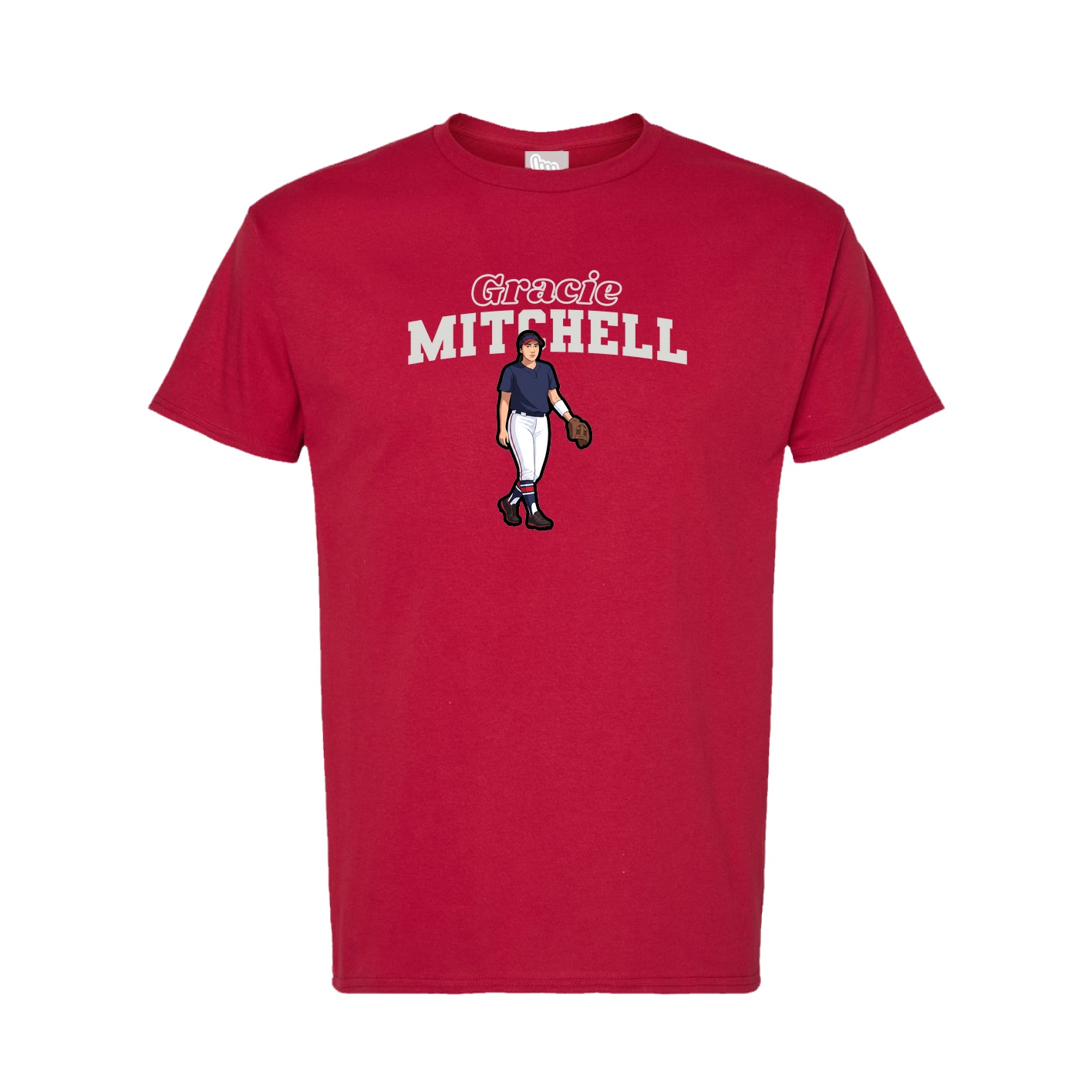 Tee — Name Arch in Crimson
