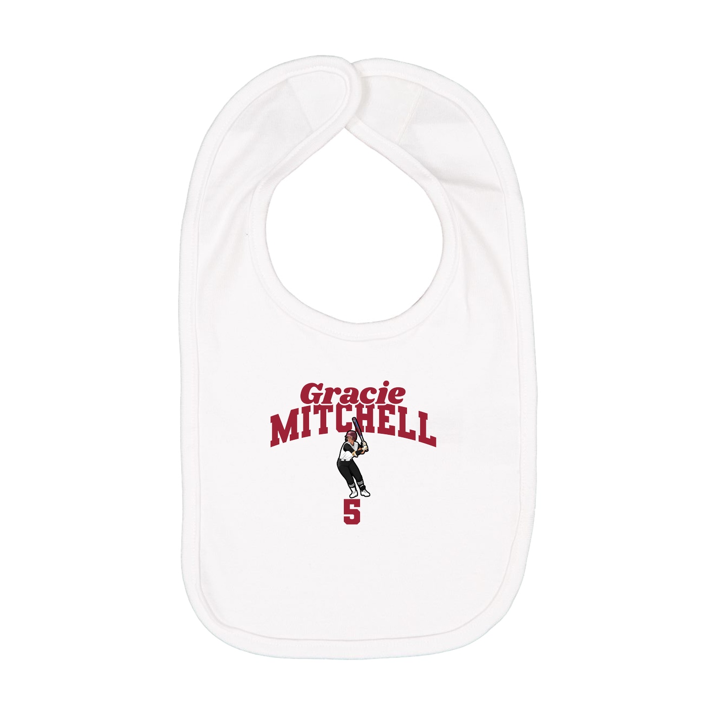 Infant Bib — Signature Arch in White