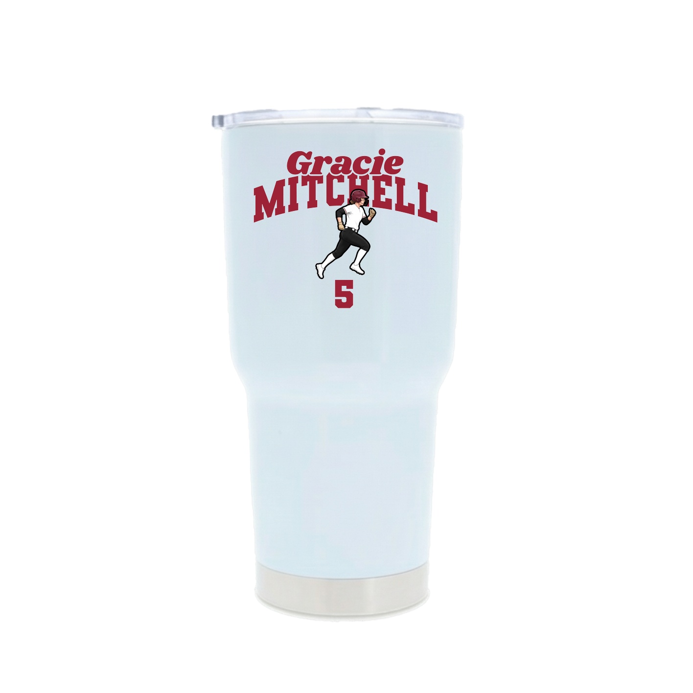 30oz Stainless Steel Tumbler — Signature Arch in White