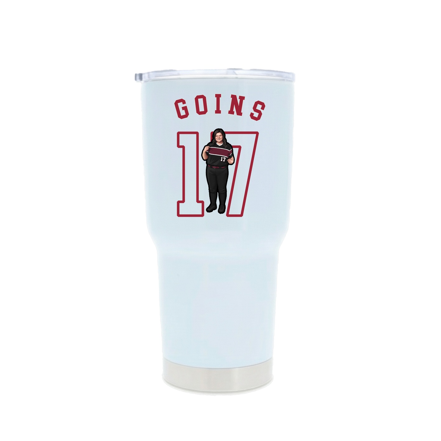 30oz Stainless Steel Tumbler — Shirsey Arch in White