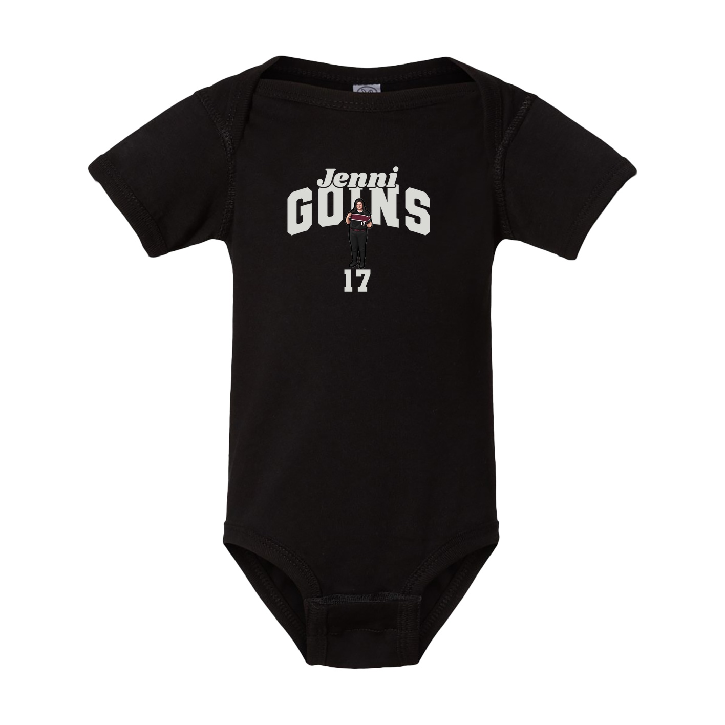 Baby Onesie — Signature Arch in Black