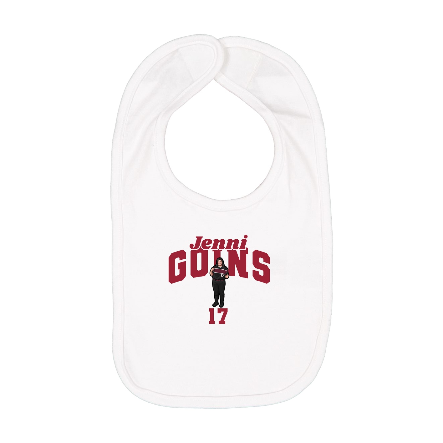 Infant Bib — Signature Arch in White