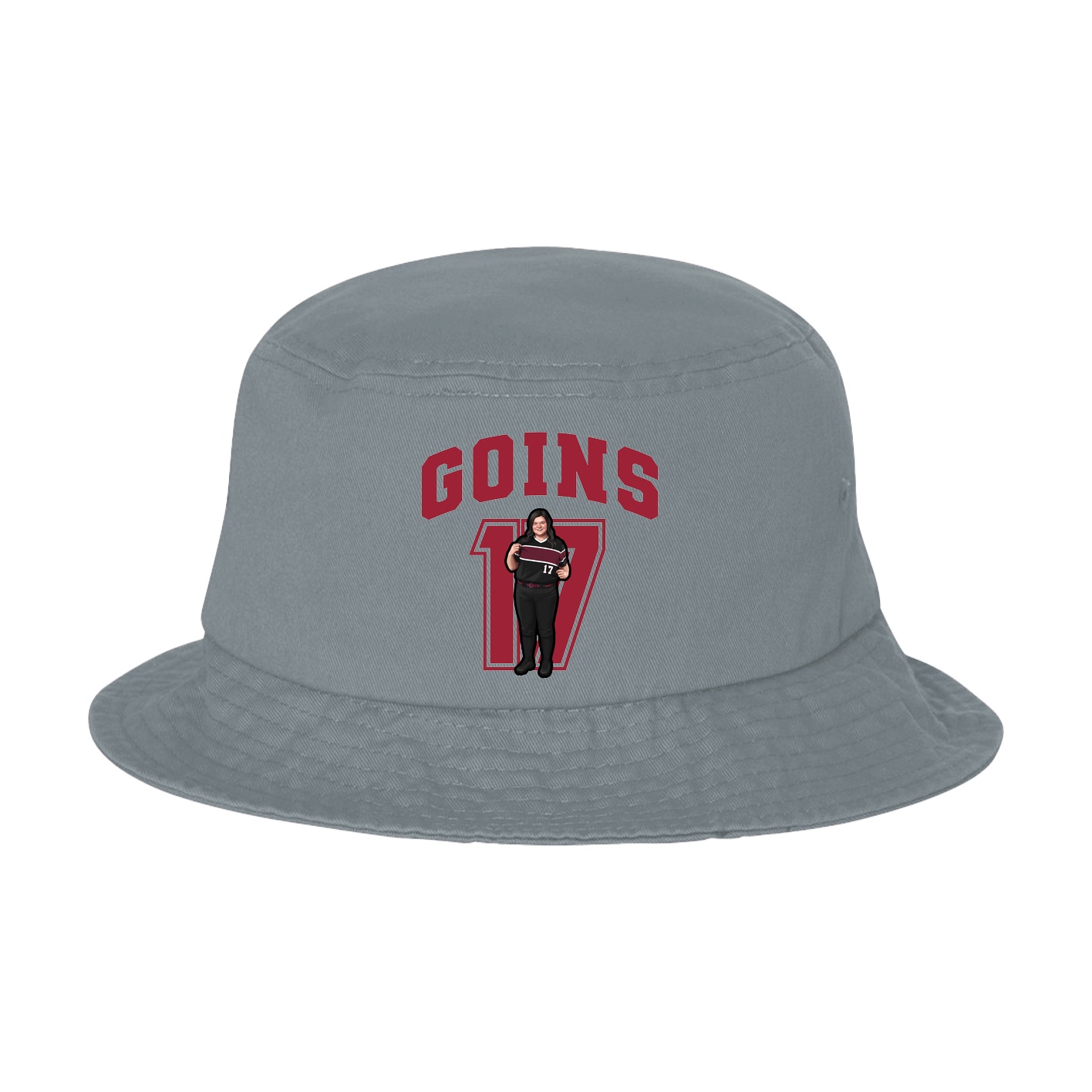 Bucket Cap — Number in Grey