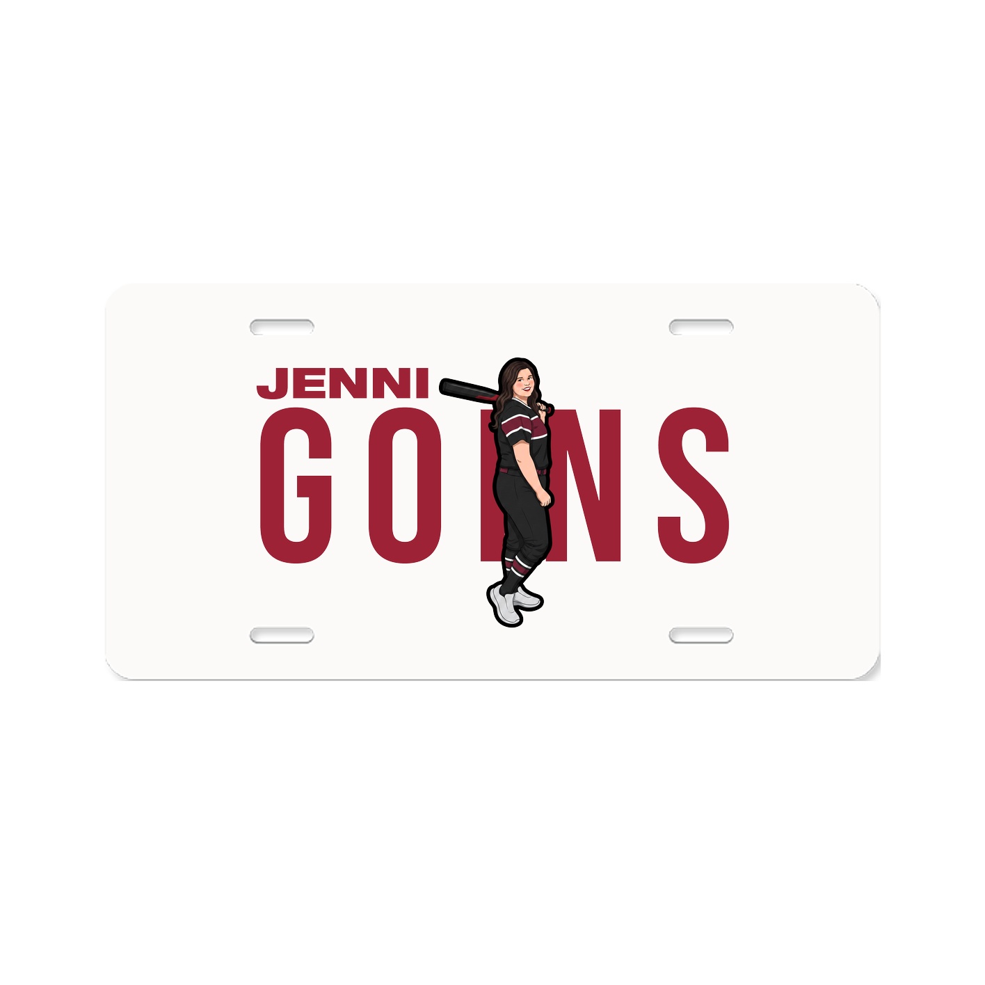 License Plate — Player Name in Classic