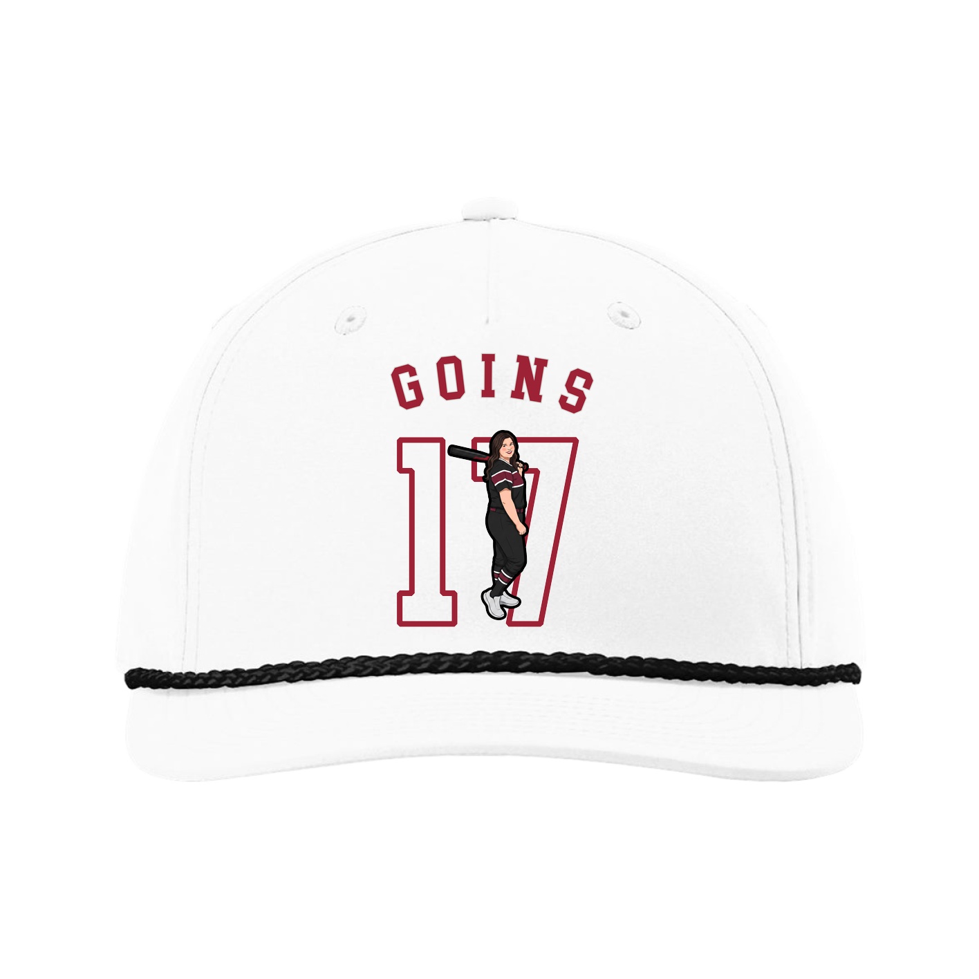 Five-Panel Classic Rope Cap — Shirsey Arch in White