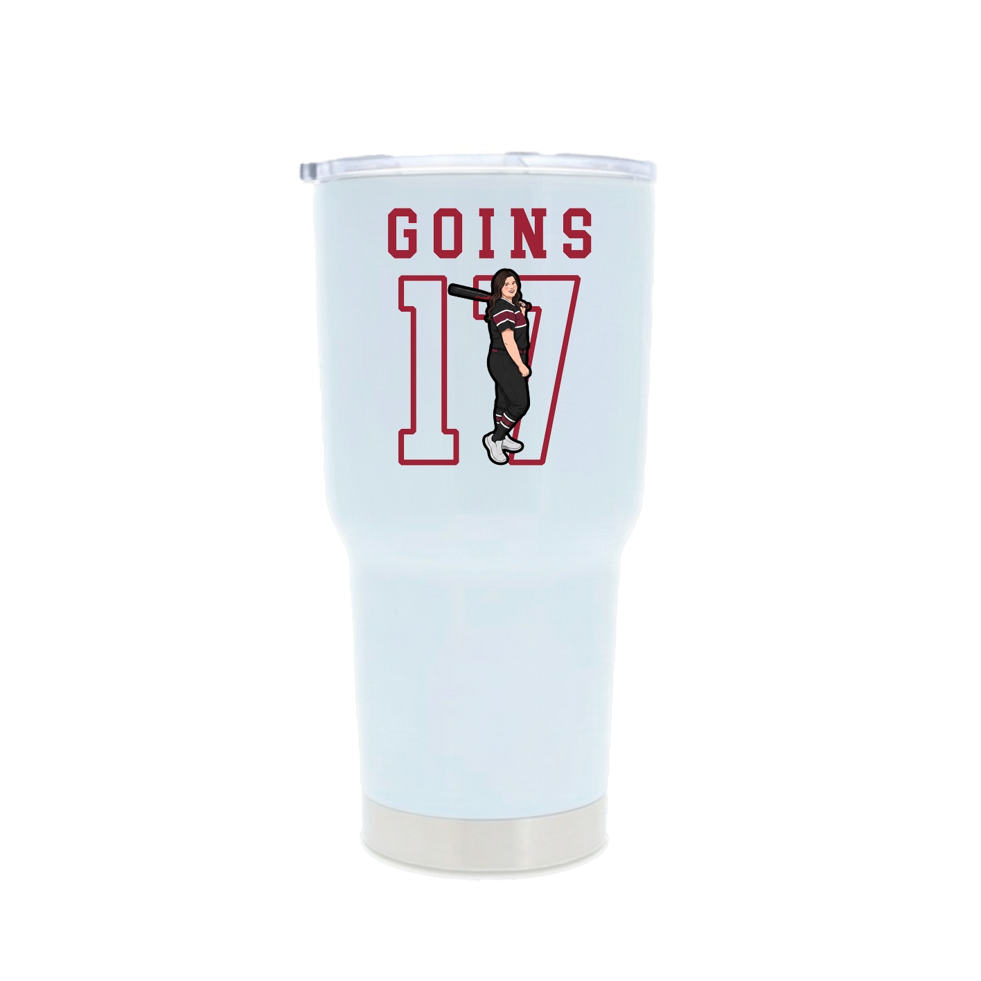 30oz Stainless Steel Tumbler — Shirsey in White