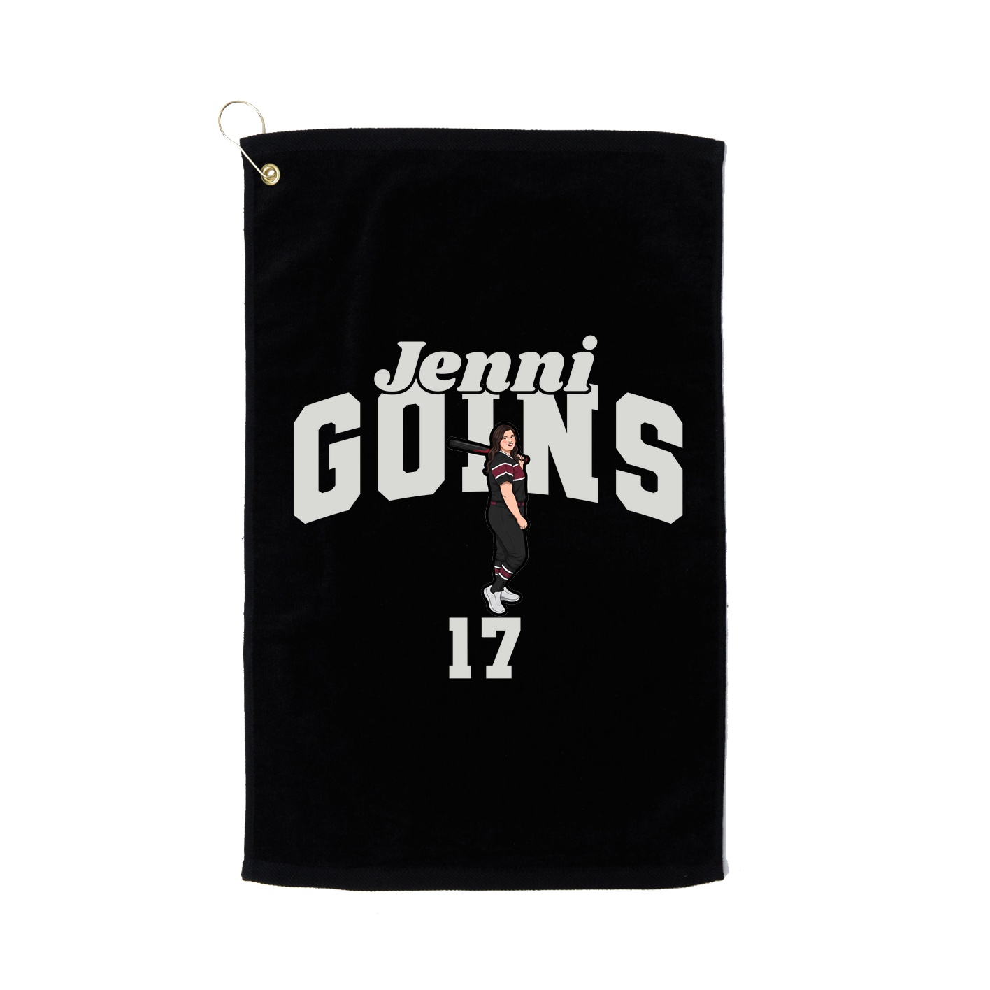 Golf Towel — Signature Arch in Black