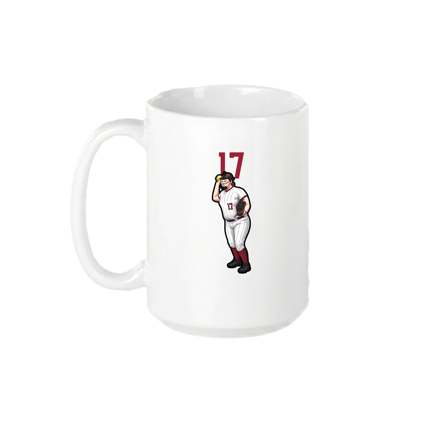 15oz Coffee Mug — Number Top in White