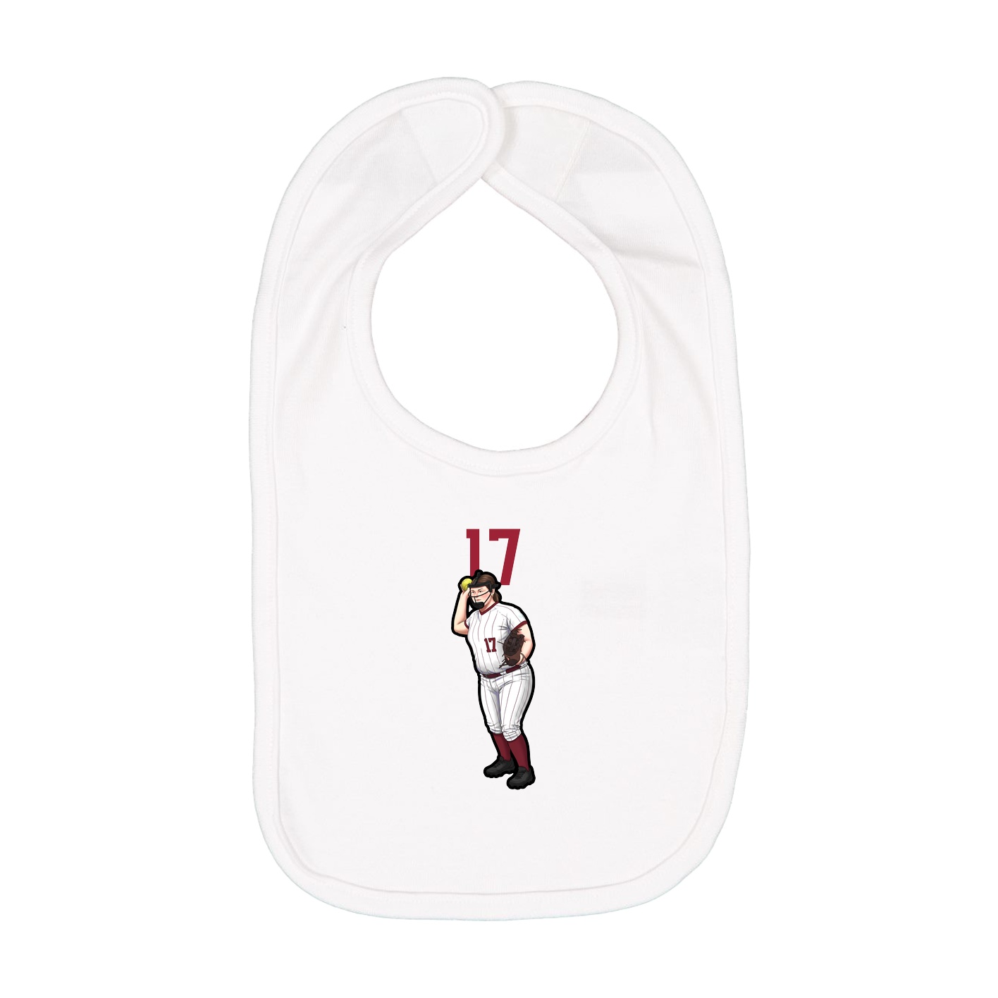Infant Bib — Number Top in White