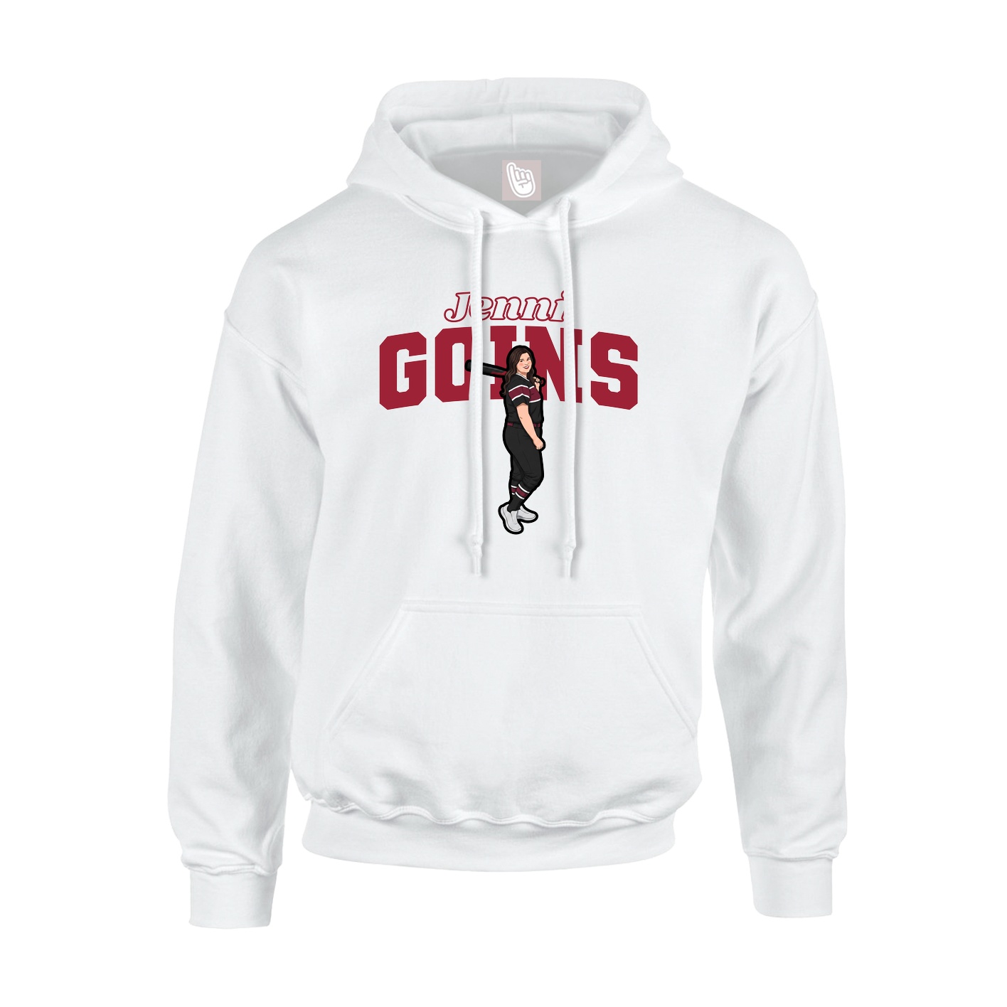Hoodie — Name Arch in White