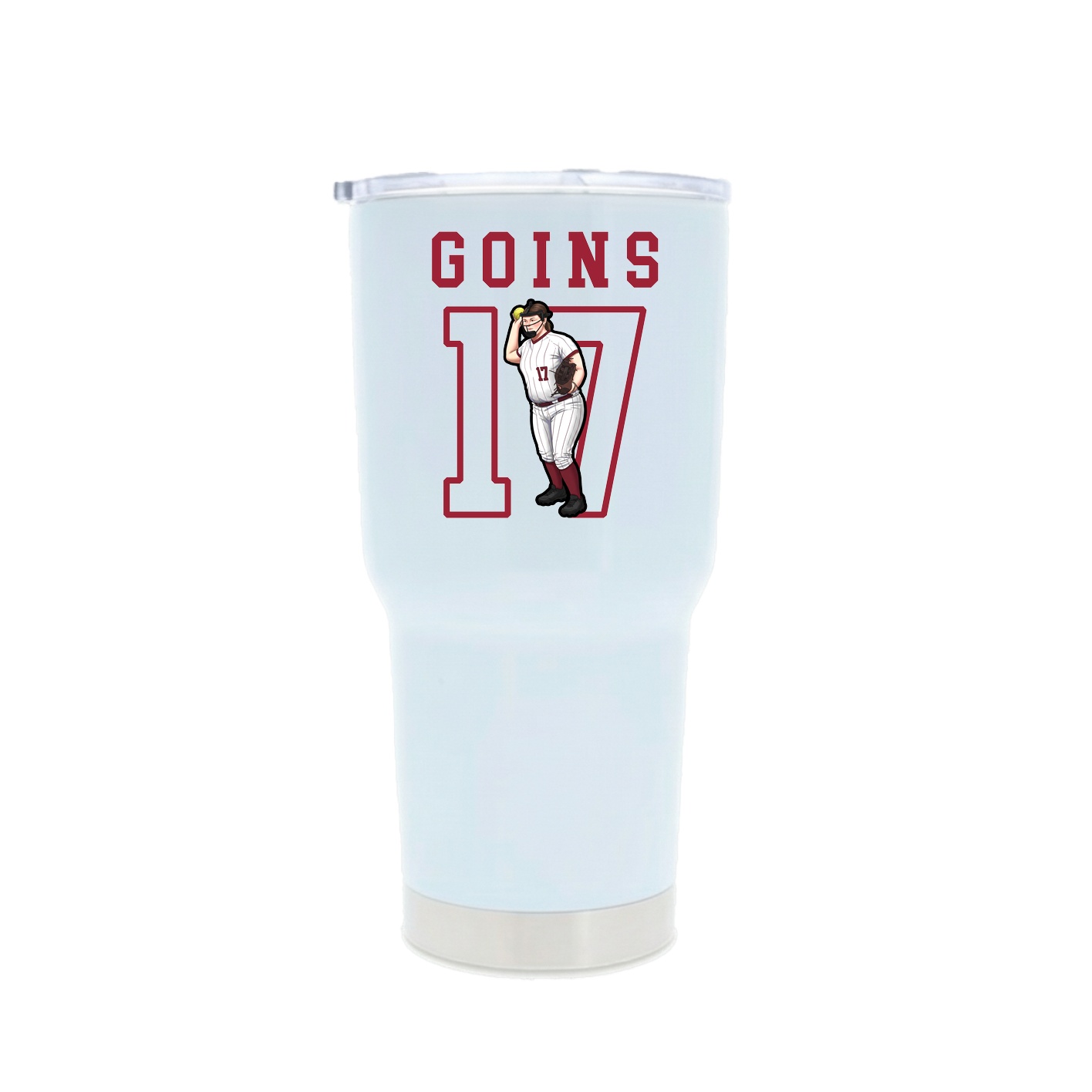 30oz Stainless Steel Tumbler — Shirsey in White