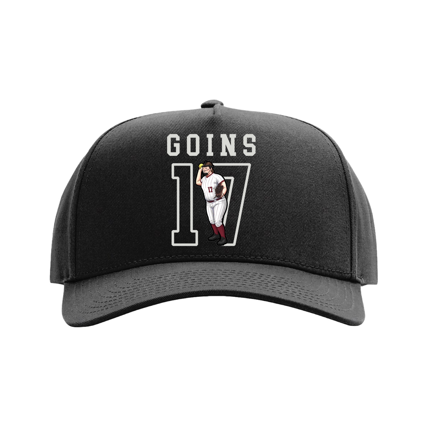 Full Fabric Five-Panel Champ Cap — Shirsey in Black