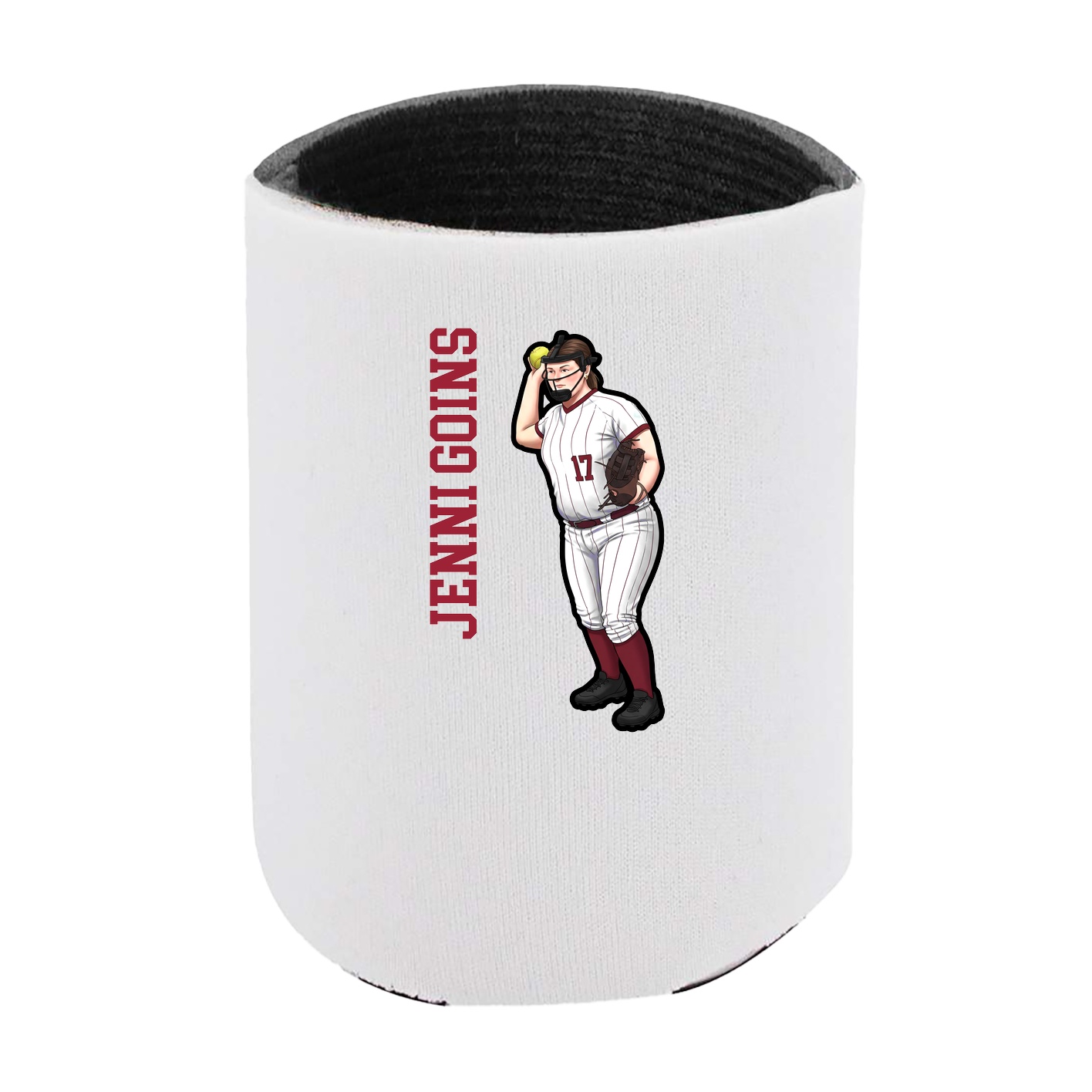 Can Holder — Name Vertical in White