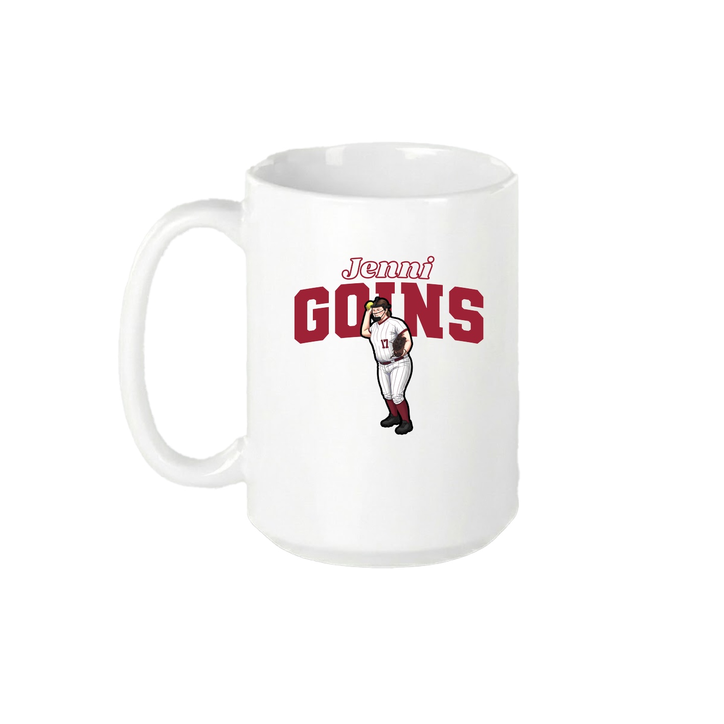 15oz Coffee Mug — Name Arch in White