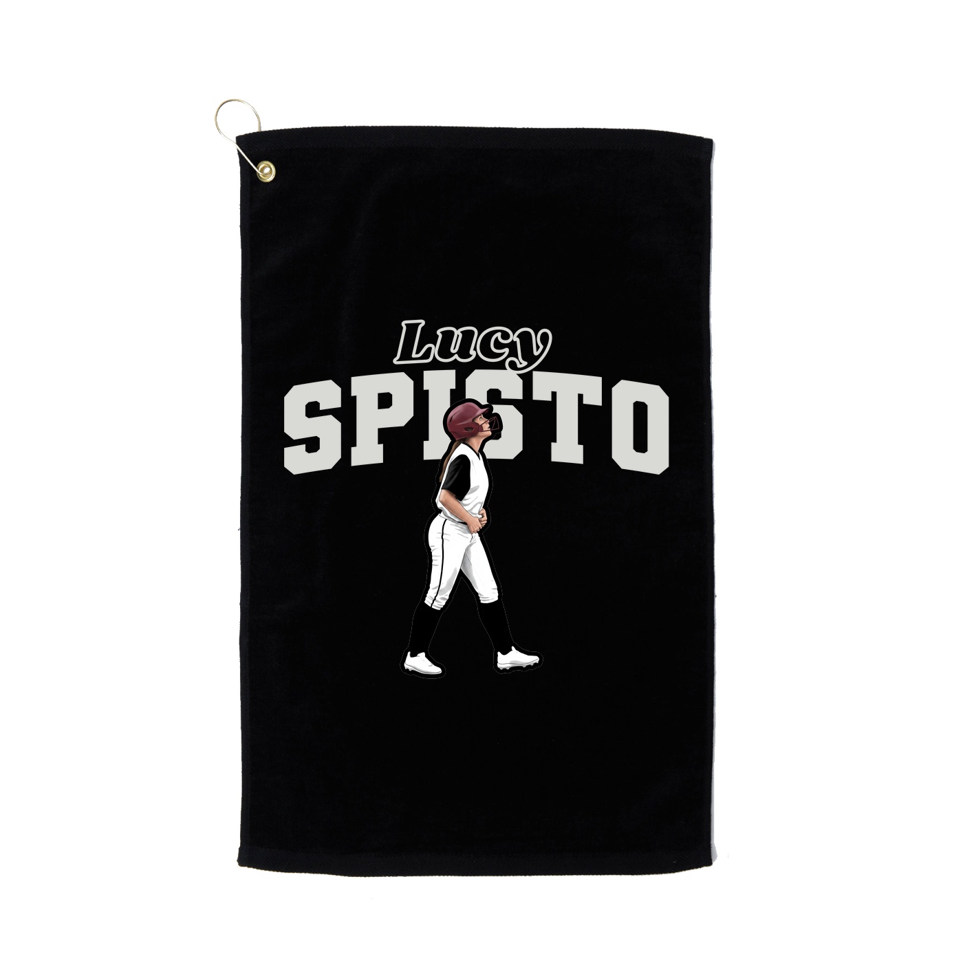 Golf Towel — Name Arch in Black