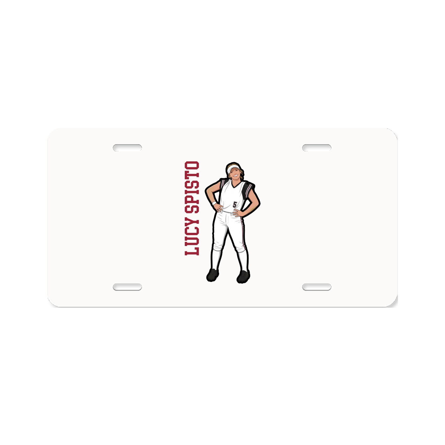 License Plate — Name Vertical in Classic