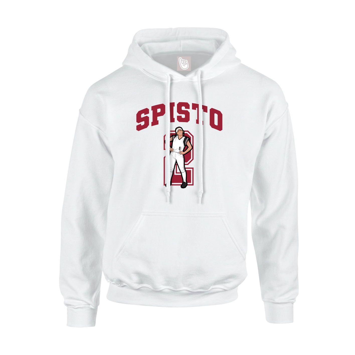 Hoodie — Number in White