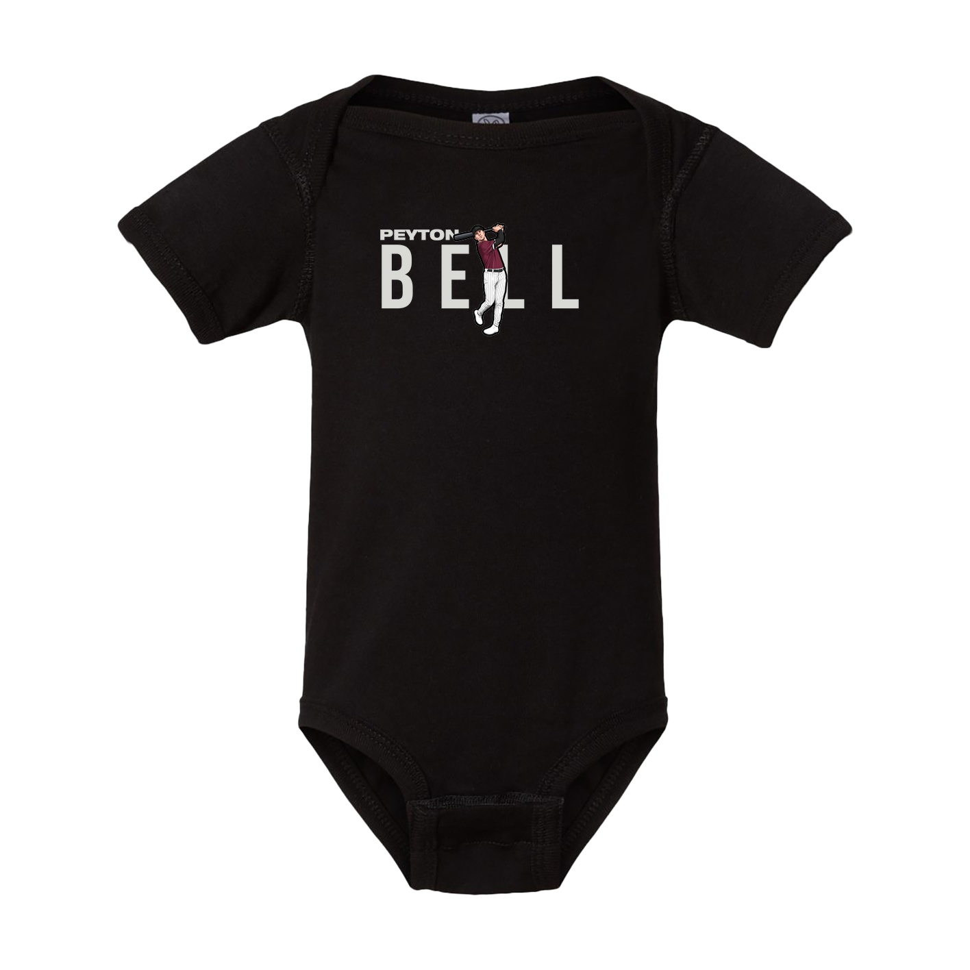 Baby Onesie — Player Name in Black