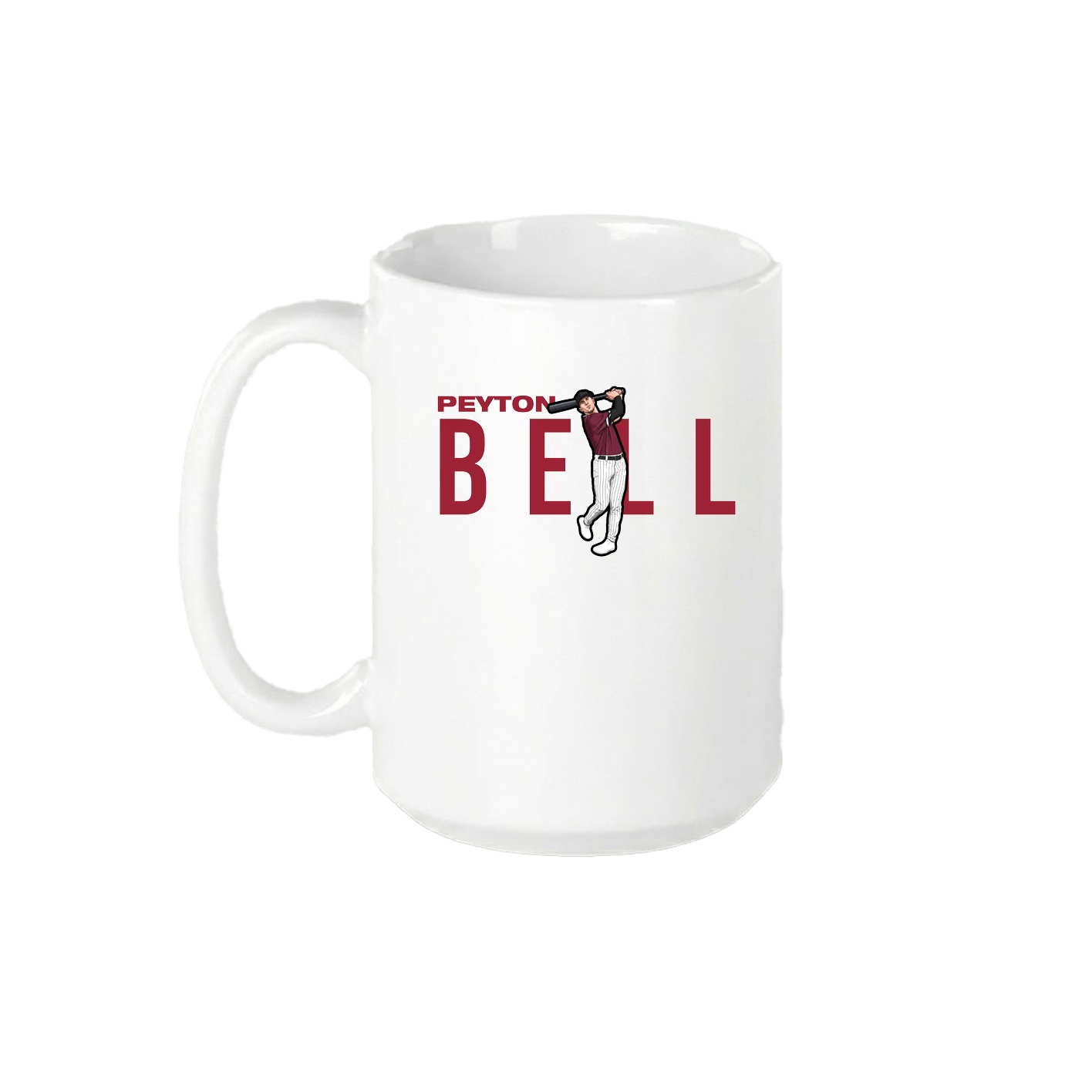 15oz Coffee Mug — Player Name in White