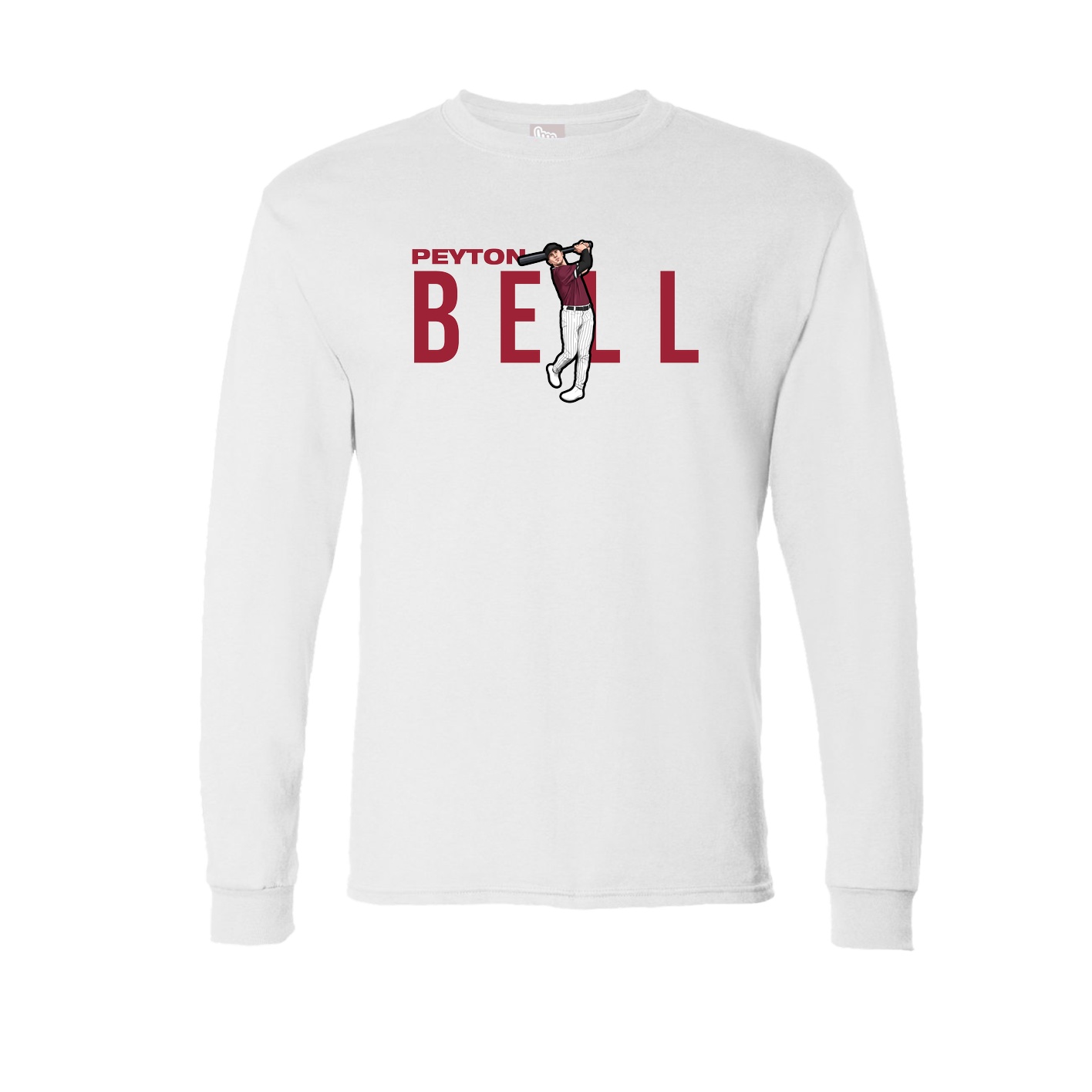 Long Sleeve Tee — Player Name in White