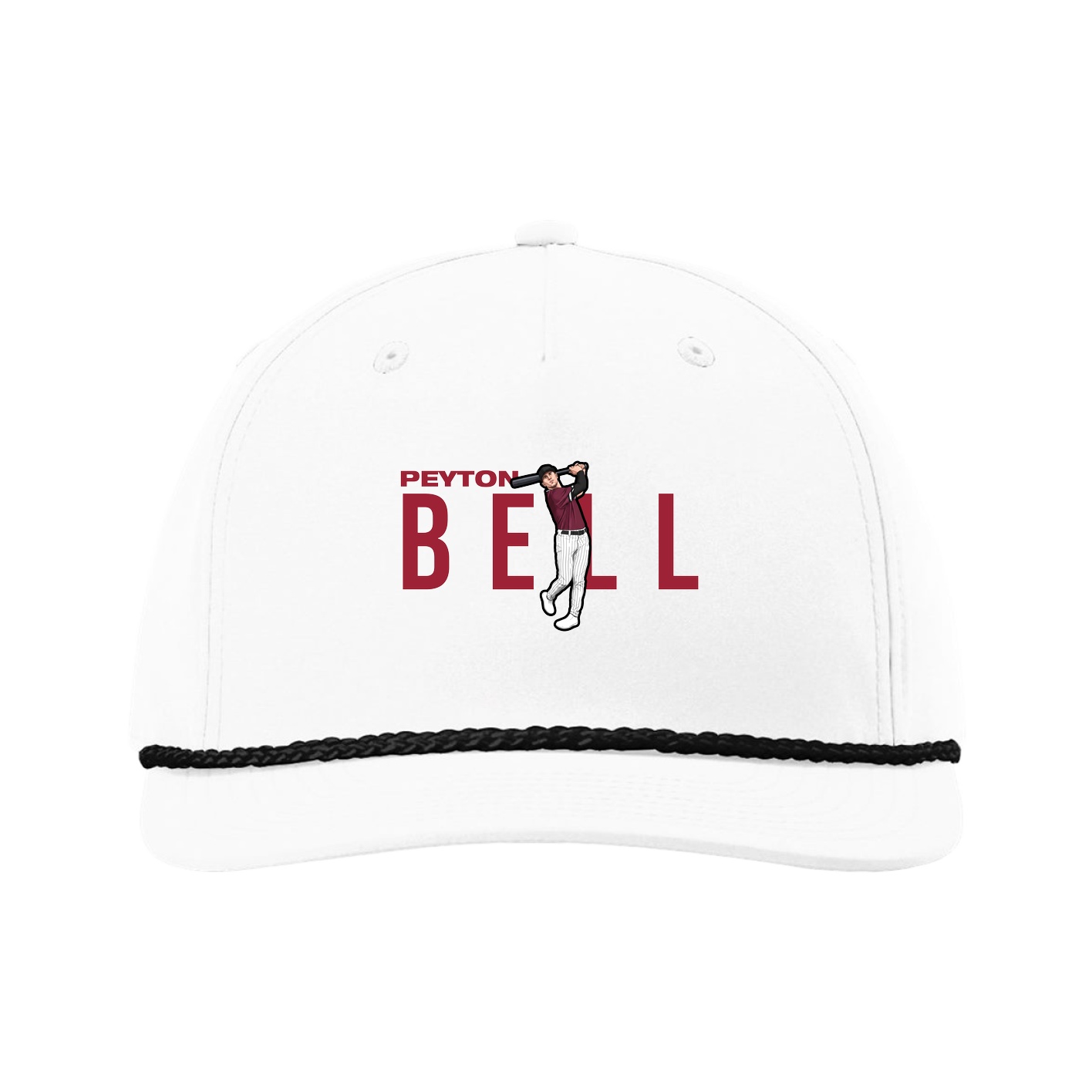 Five-Panel Classic Rope Cap — Player Name in White