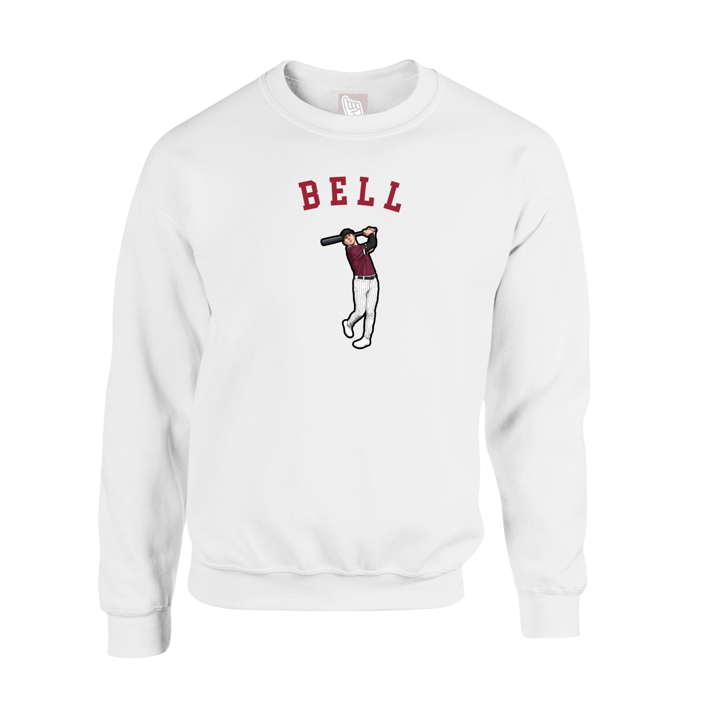 Fleece Crew — Shirsey Arch in White