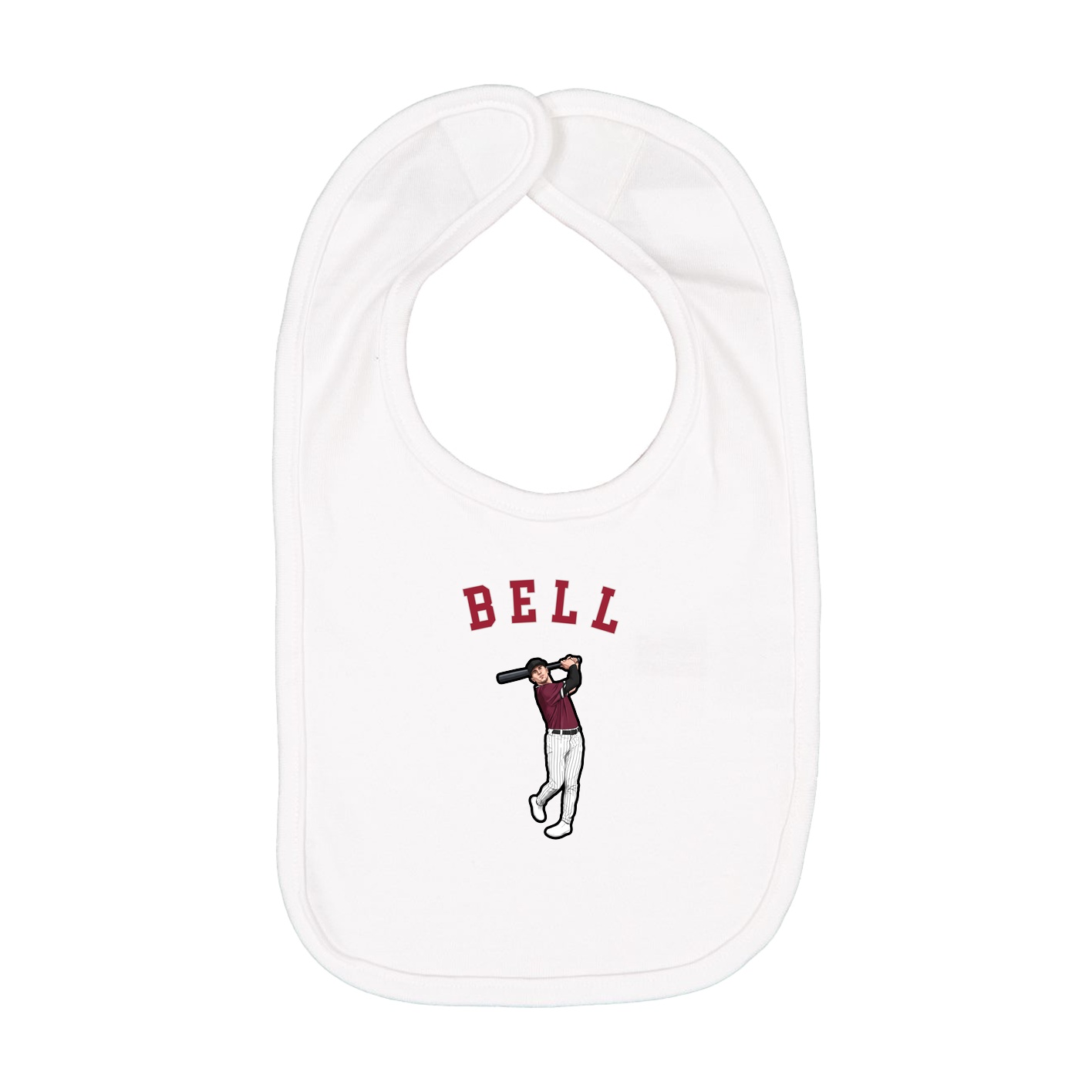 Infant Bib — Shirsey Arch in White