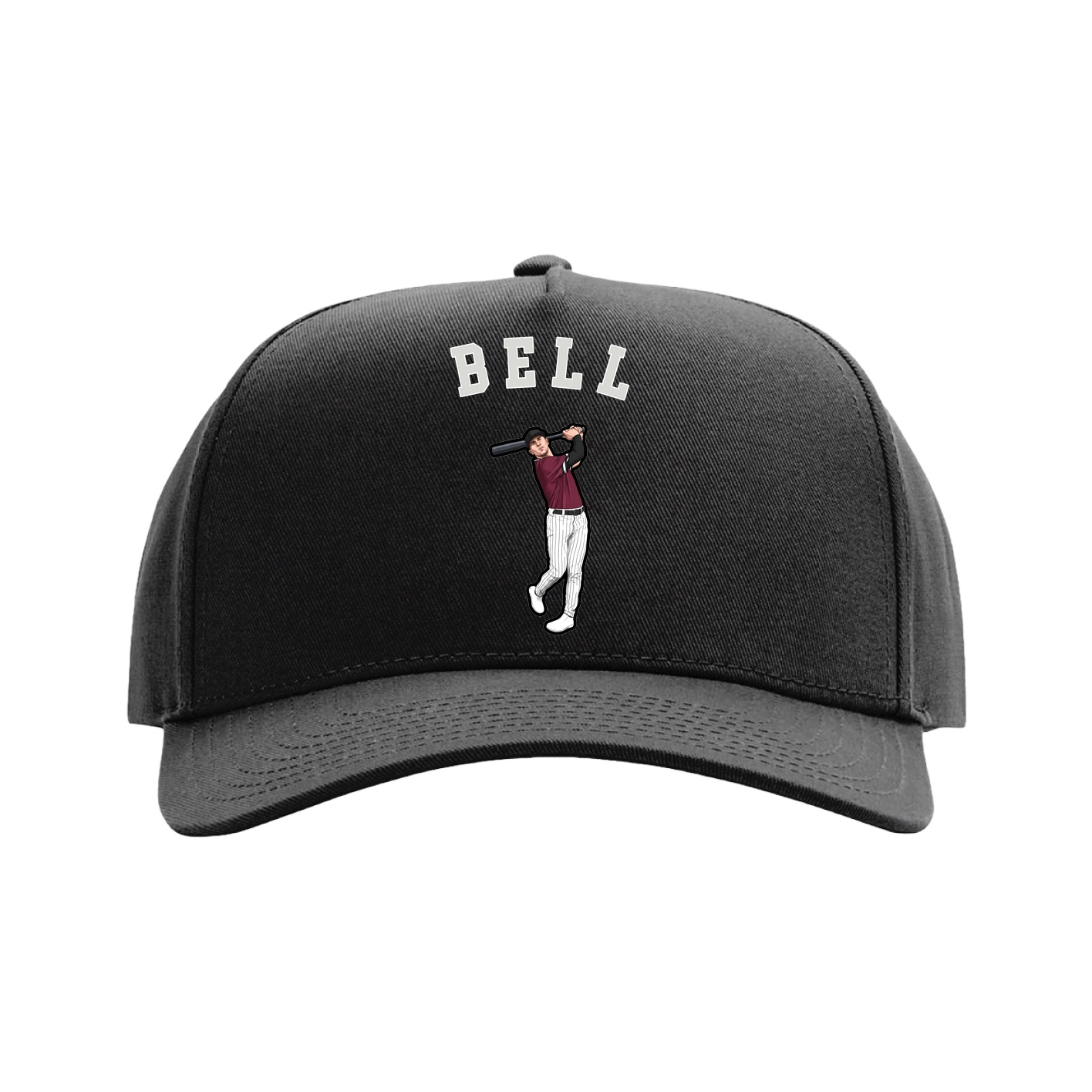 Full Fabric Five-Panel Champ Cap — Shirsey Arch in Black