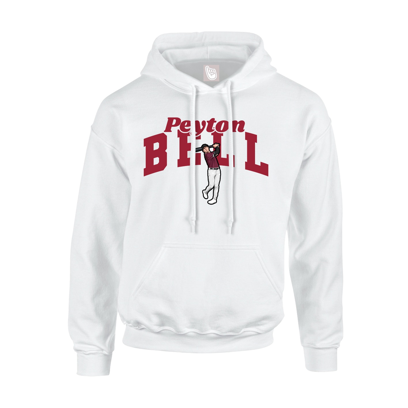 Youth Hoodie — Signature Arch in White