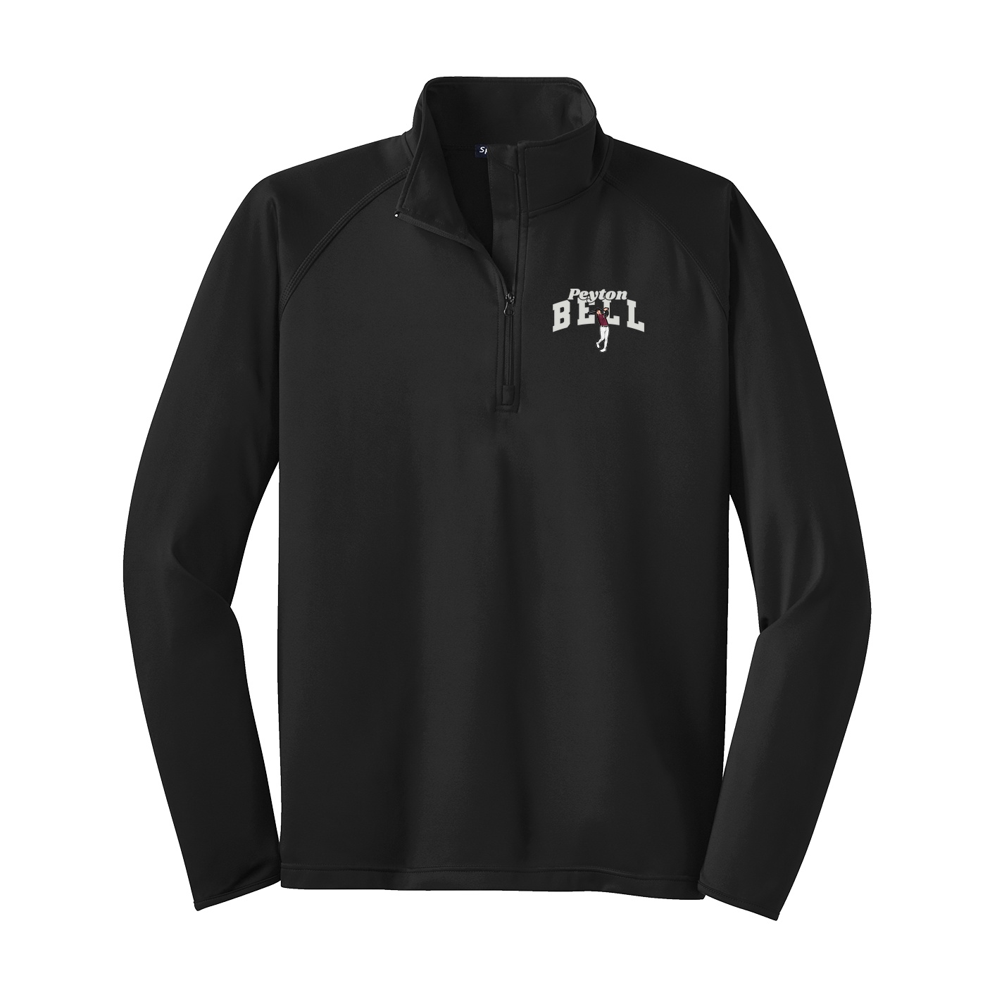 Q-Zip Pullover — Signature Arch in Black
