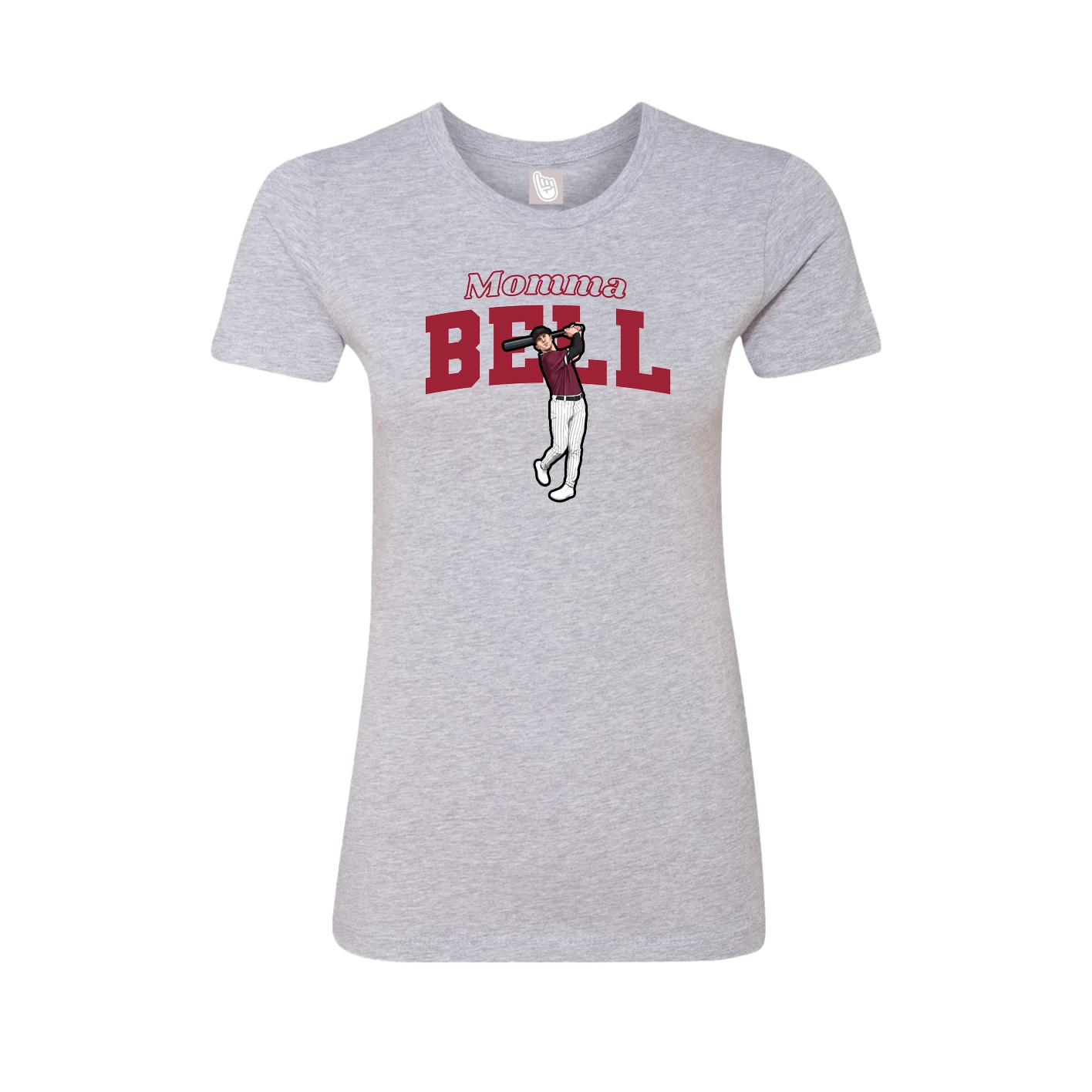 Womens Tee — Mothers Day Block in Grey