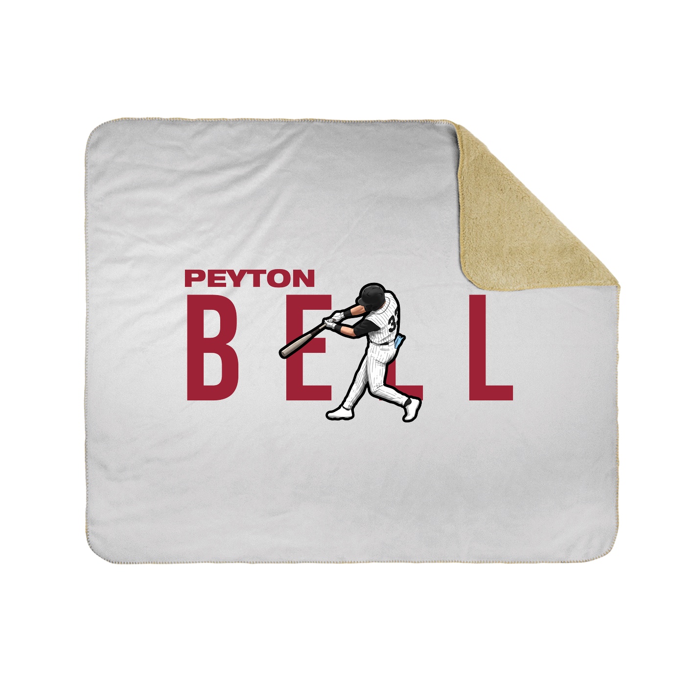 Throw Blanket — Player Name in White