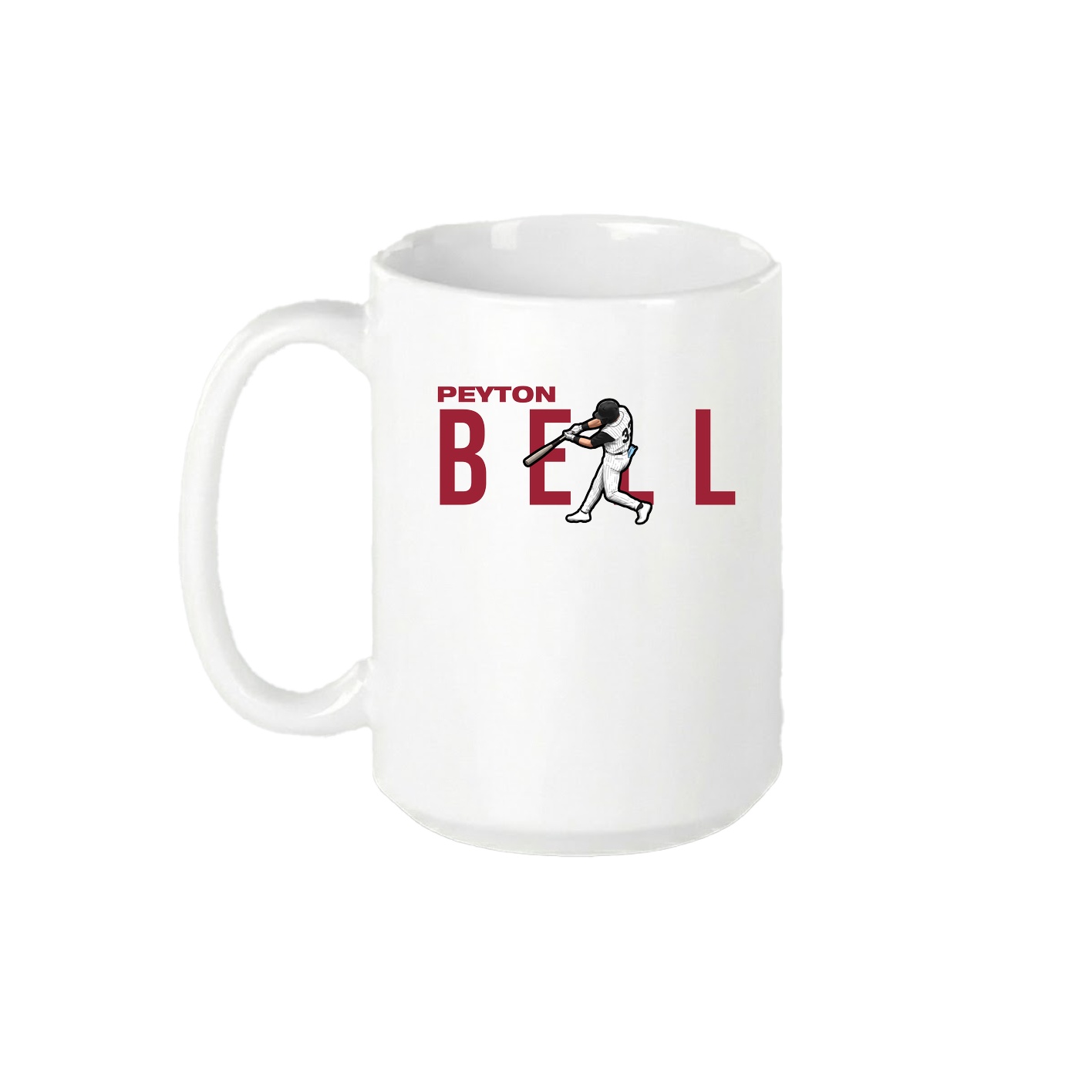 15oz Coffee Mug — Player Name in White