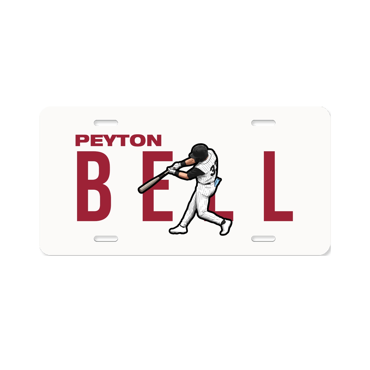 License Plate — Player Name in Classic