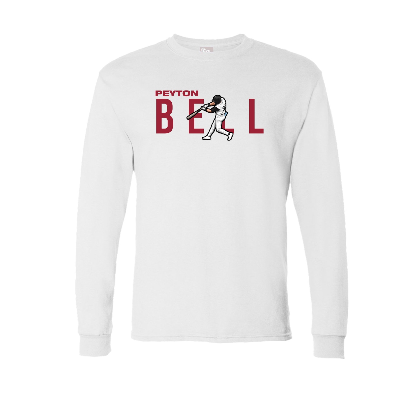 Long Sleeve Tee — Player Name in White