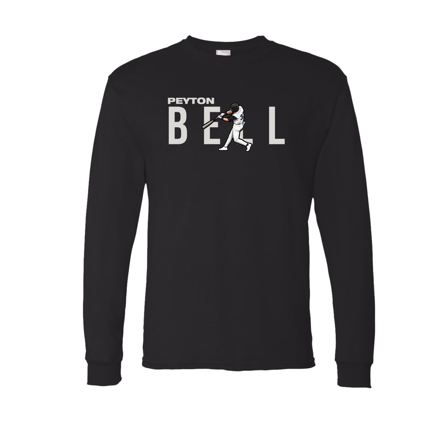 Long Sleeve Tee — Player Name in Black