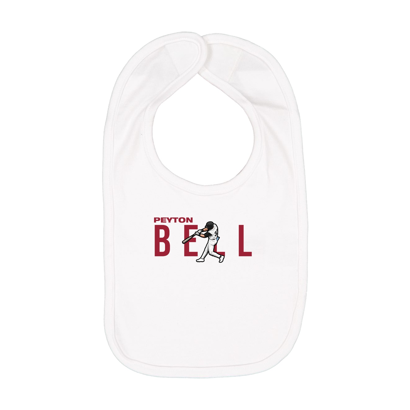 Infant Bib — Player Name in White