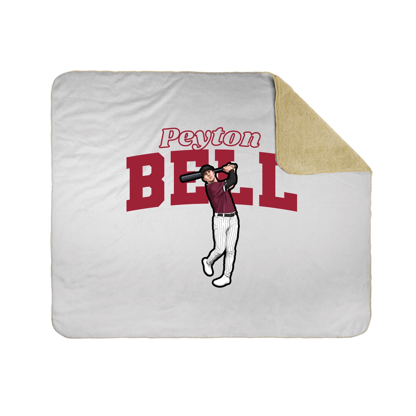 Throw Blanket — Name Arch in White