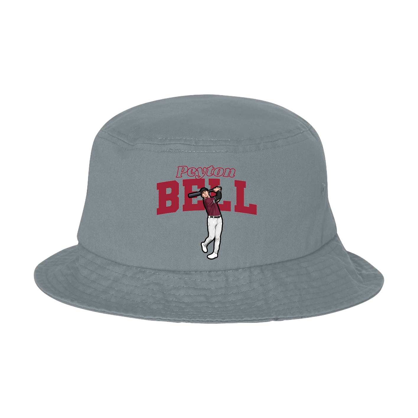 Bucket Cap — Name Arch in Grey
