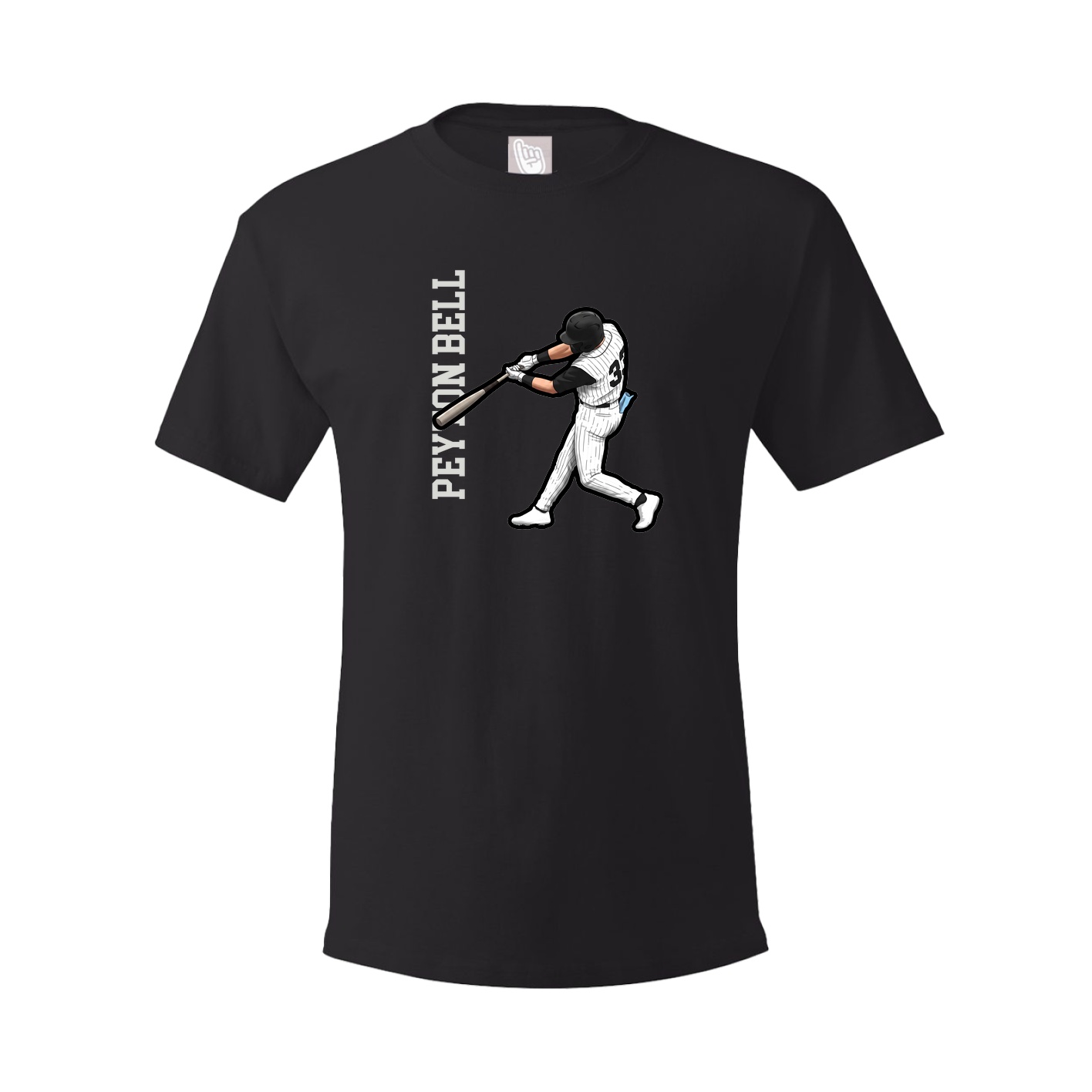 Youth Tee — Name Vertical in Black