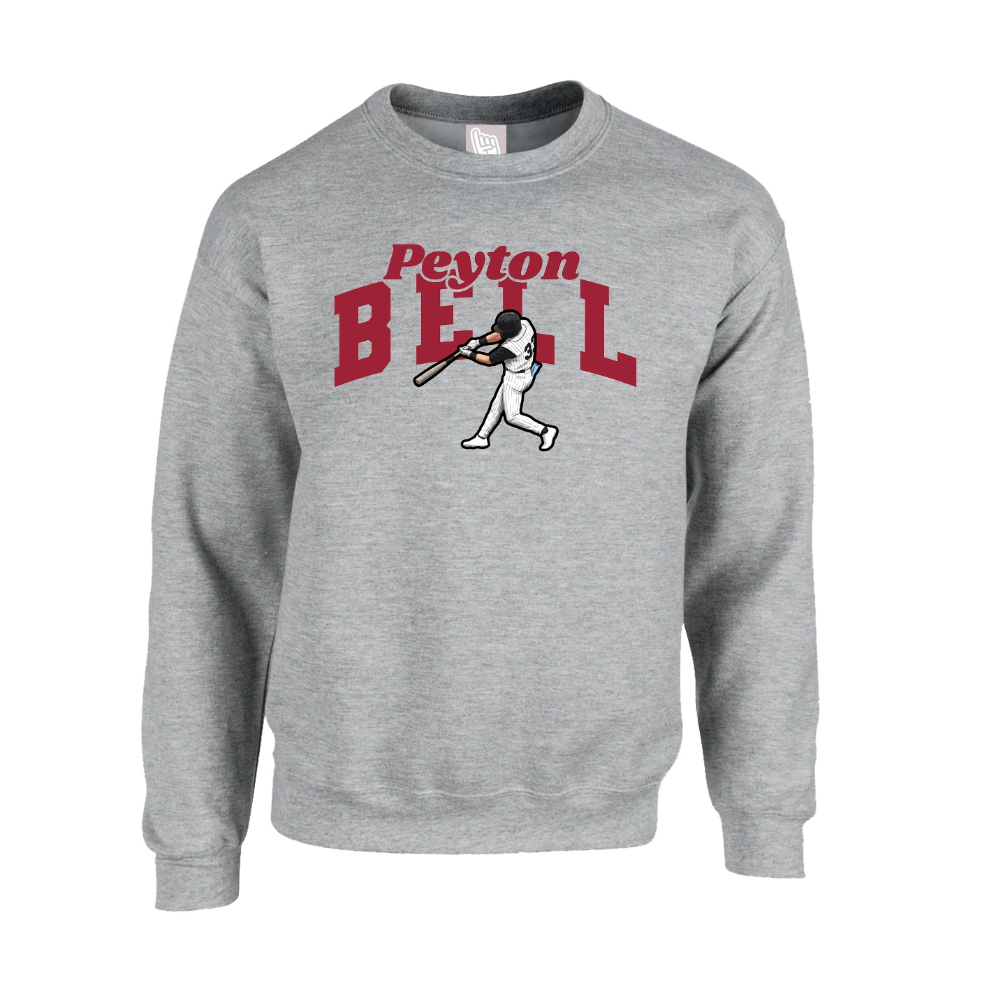 Fleece Crew — Signature Arch in Grey