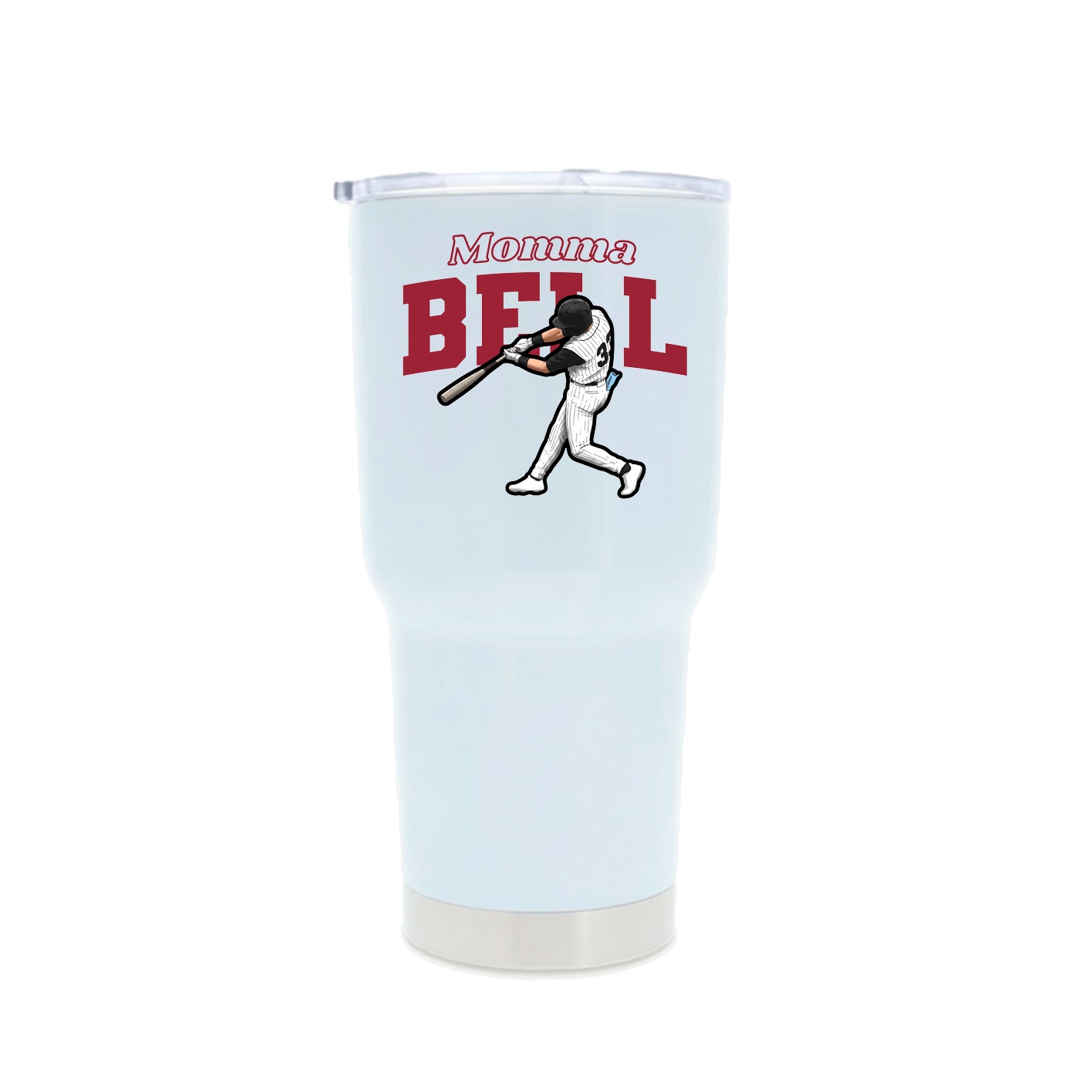 30oz Stainless Steel Tumbler — Mothers Day Block in White